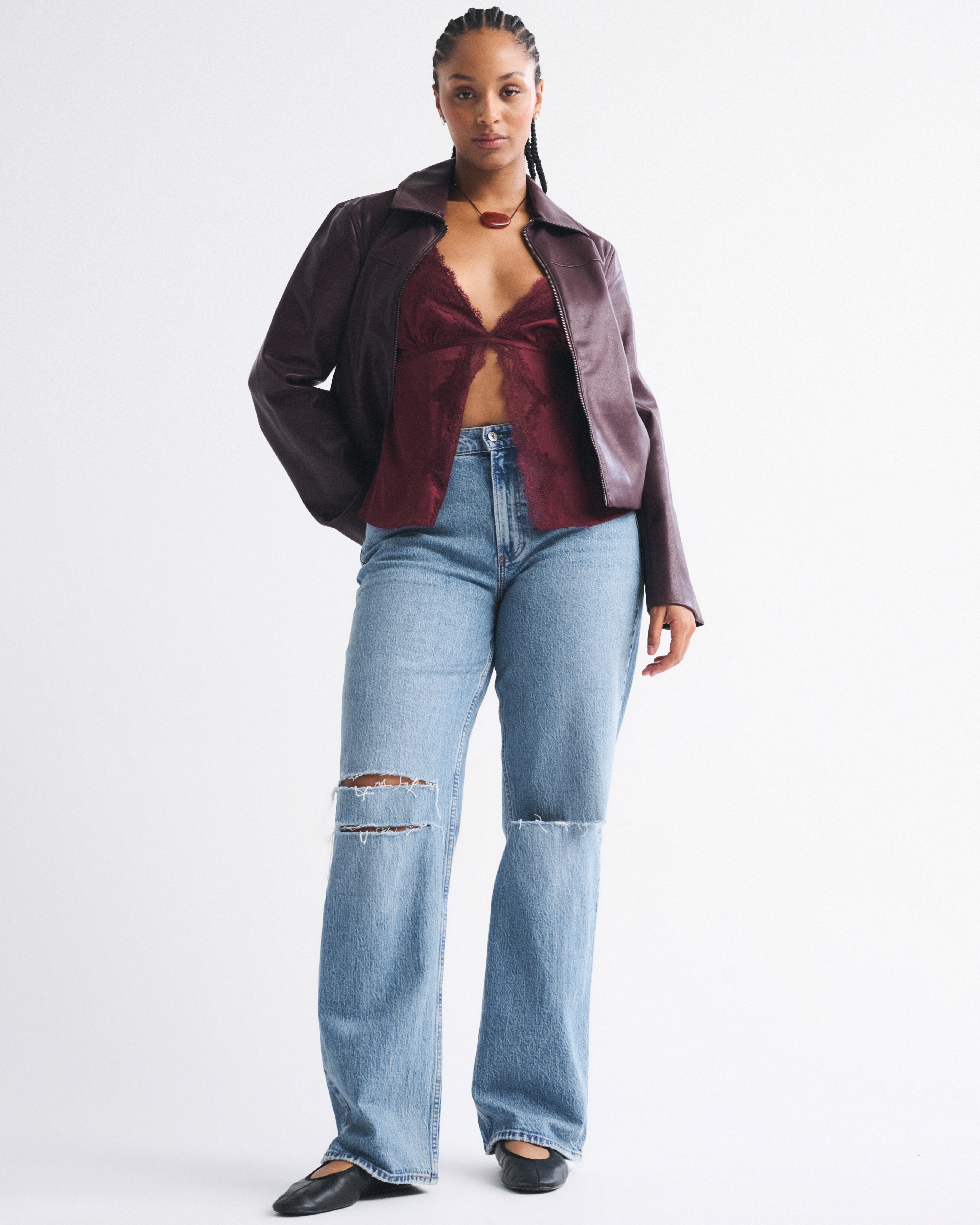 Abercrombie & Fitch Curve Love Low Rise Baggy Jean