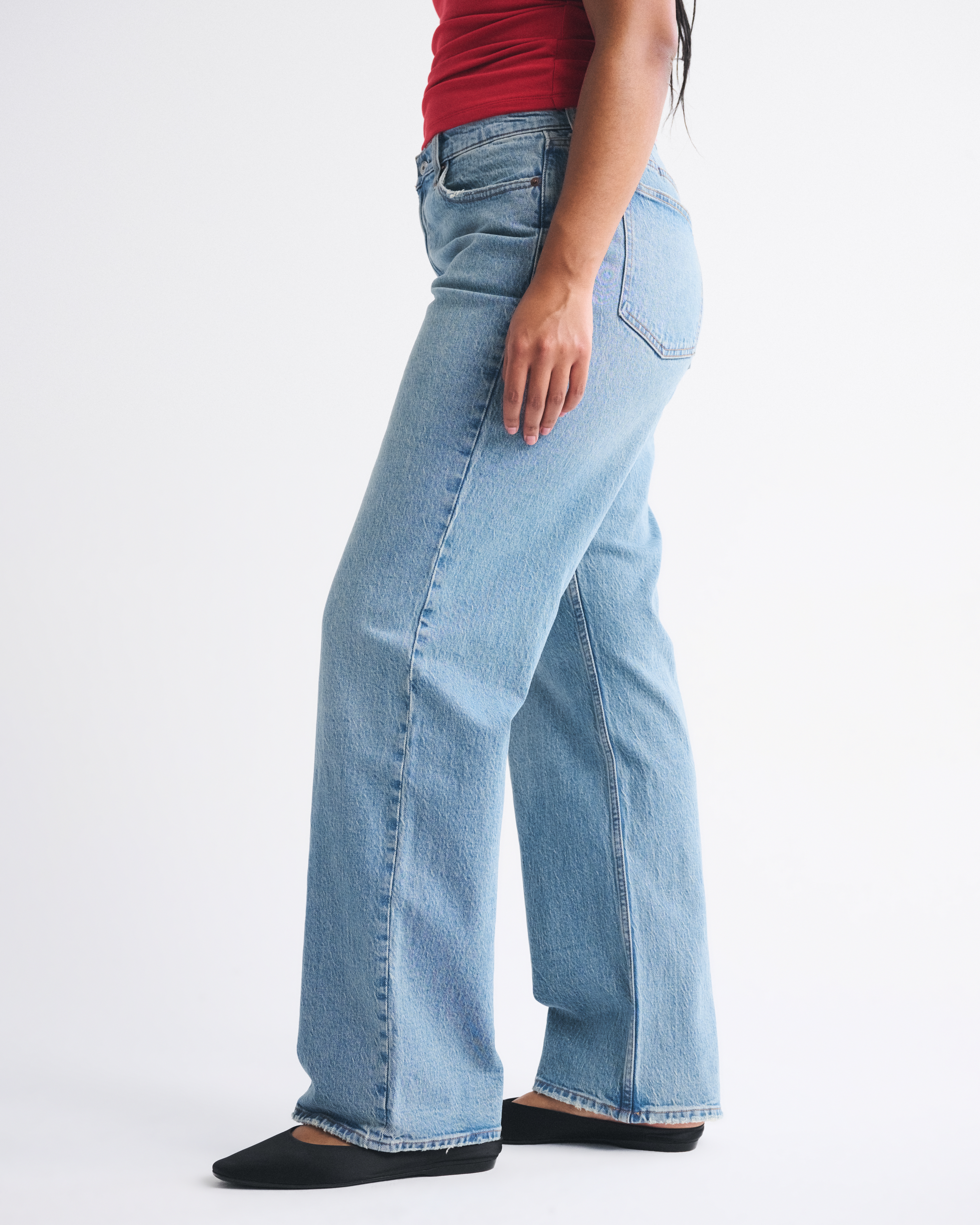 Abercrombie & Fitch Curve Love Low Rise Baggy Jean