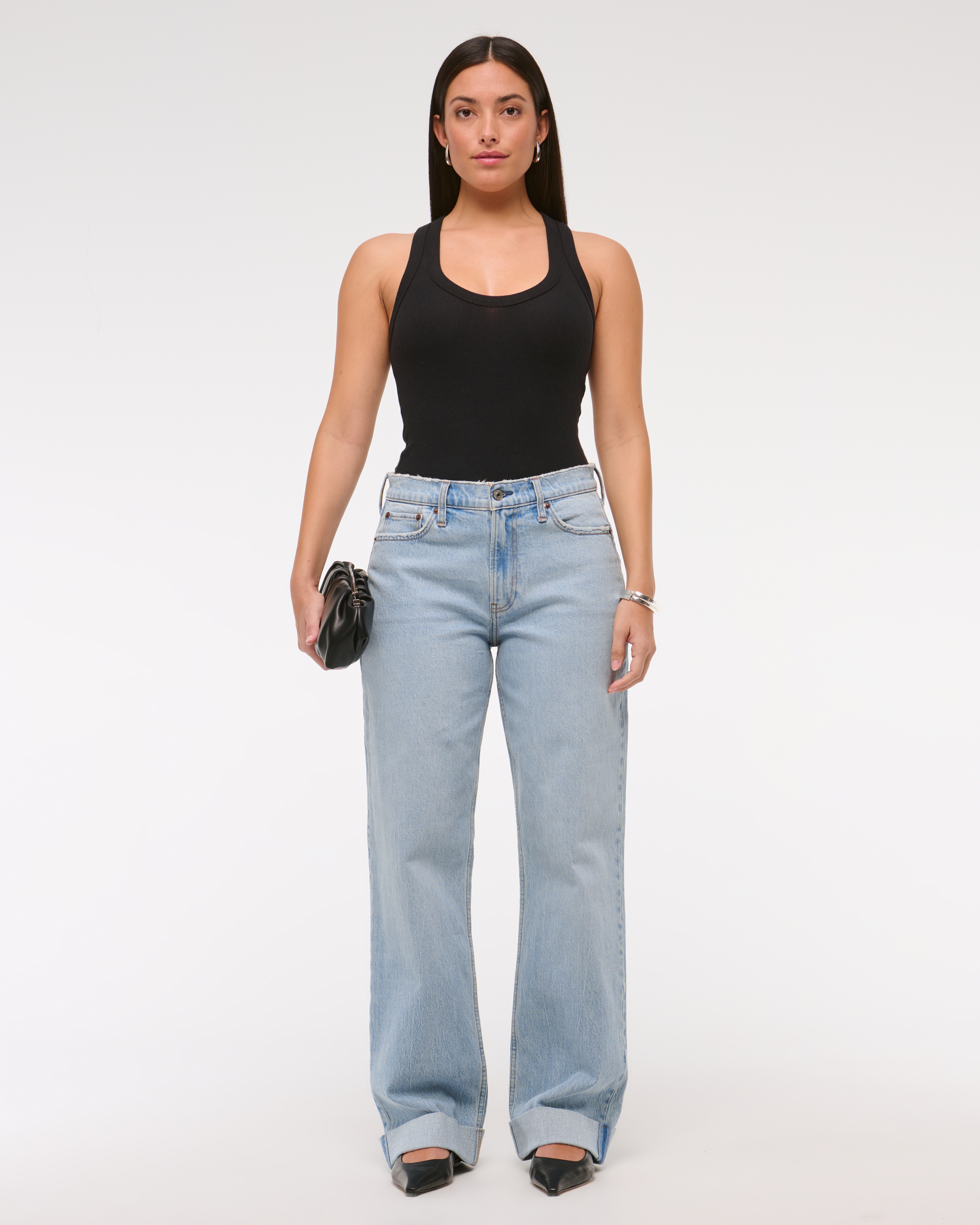Abercrombie & Fitch Curve Love Low Rise Baggy Jean