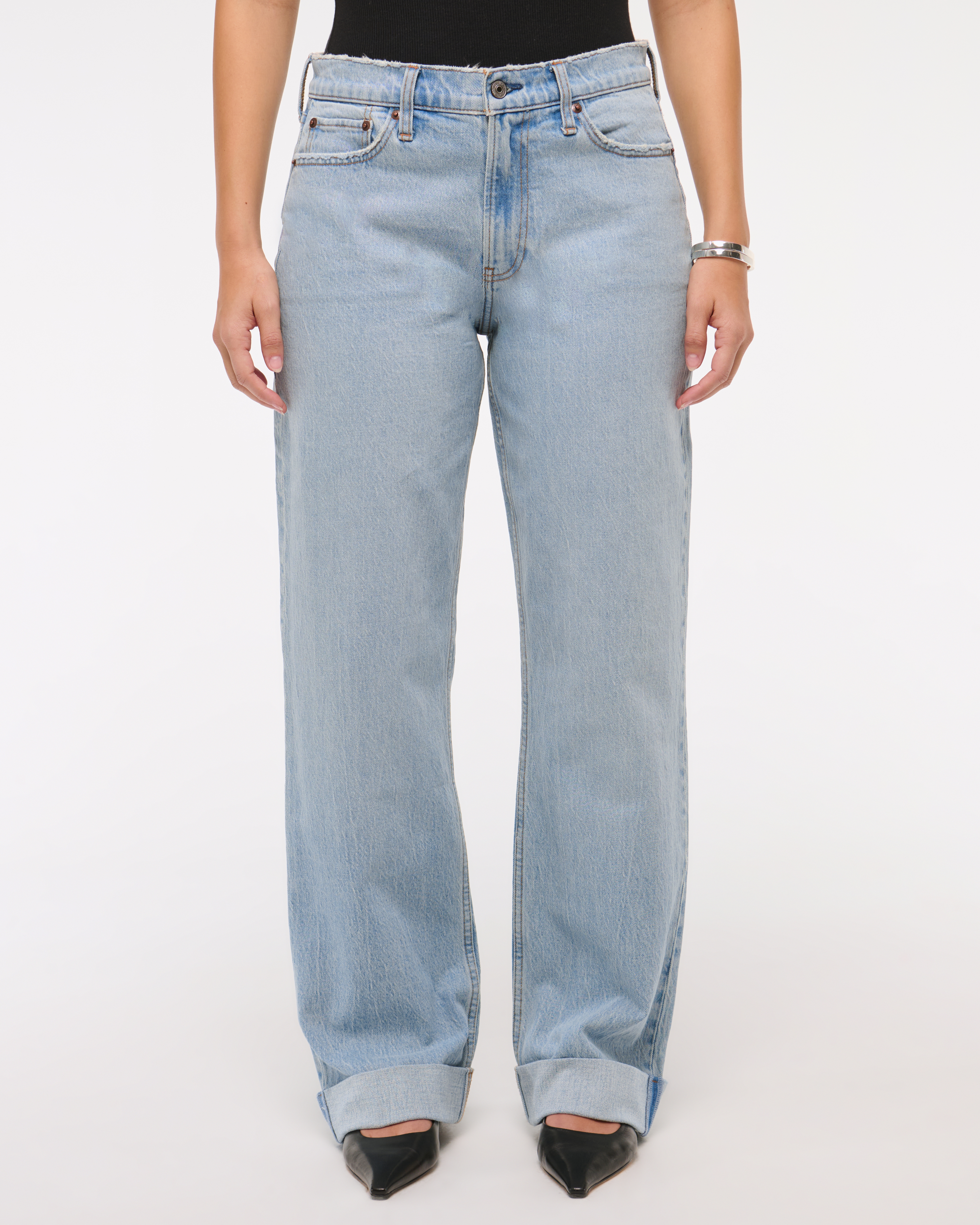 Abercrombie & Fitch Curve Love Low Rise Baggy Jean