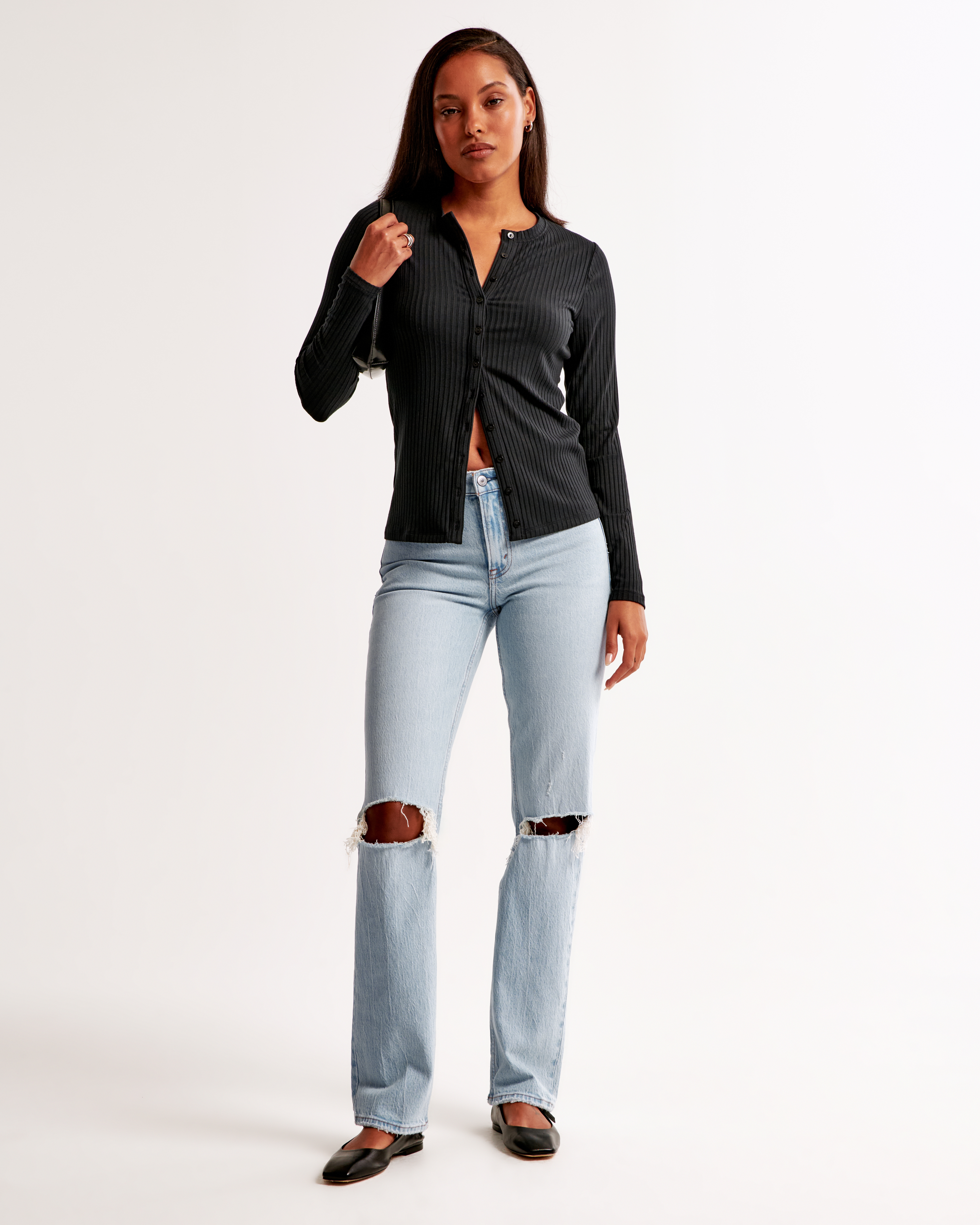 Abercrombie & Fitch Mid Rise 90s Straight Jean
