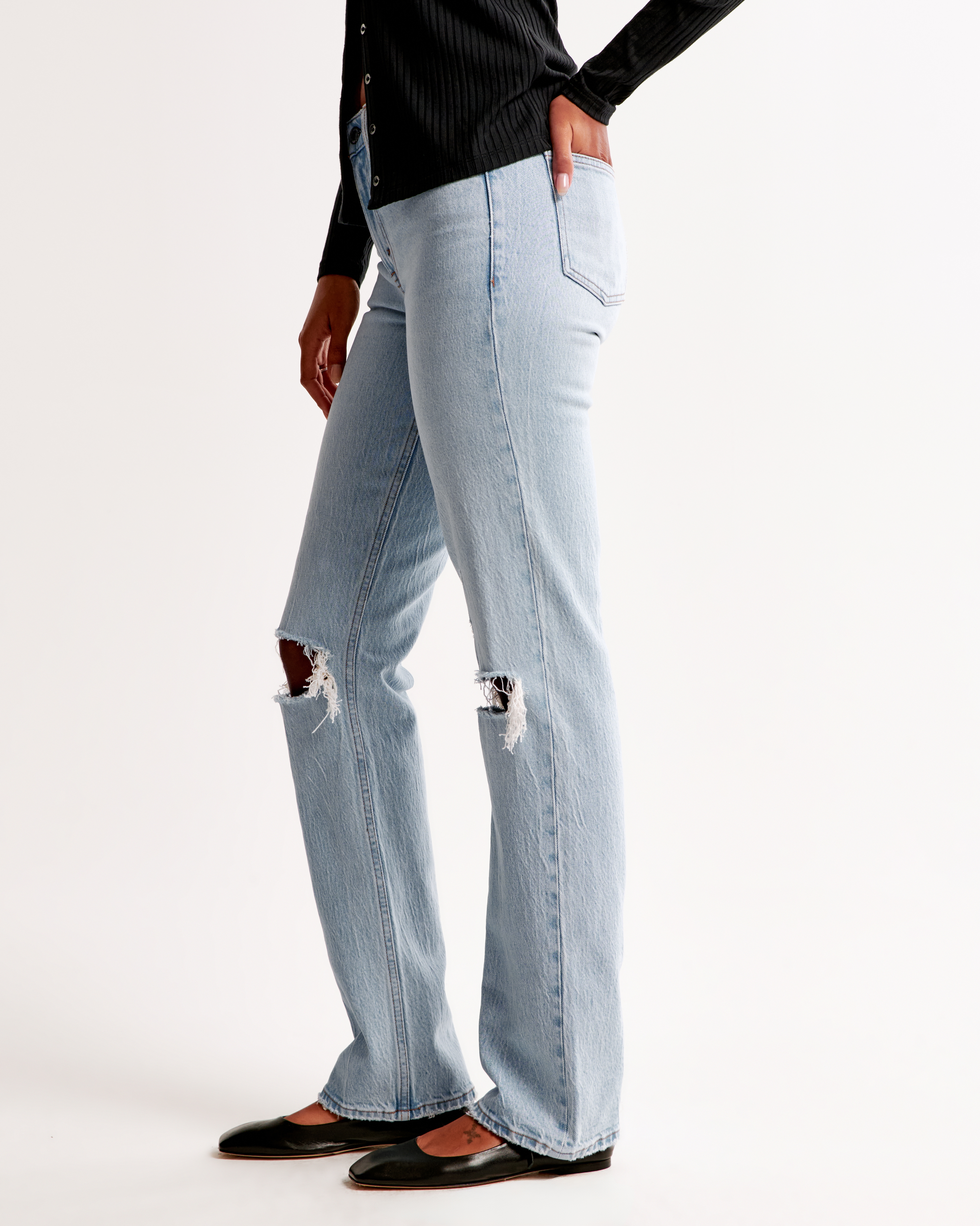 Abercrombie & Fitch Mid Rise 90s Straight Jean