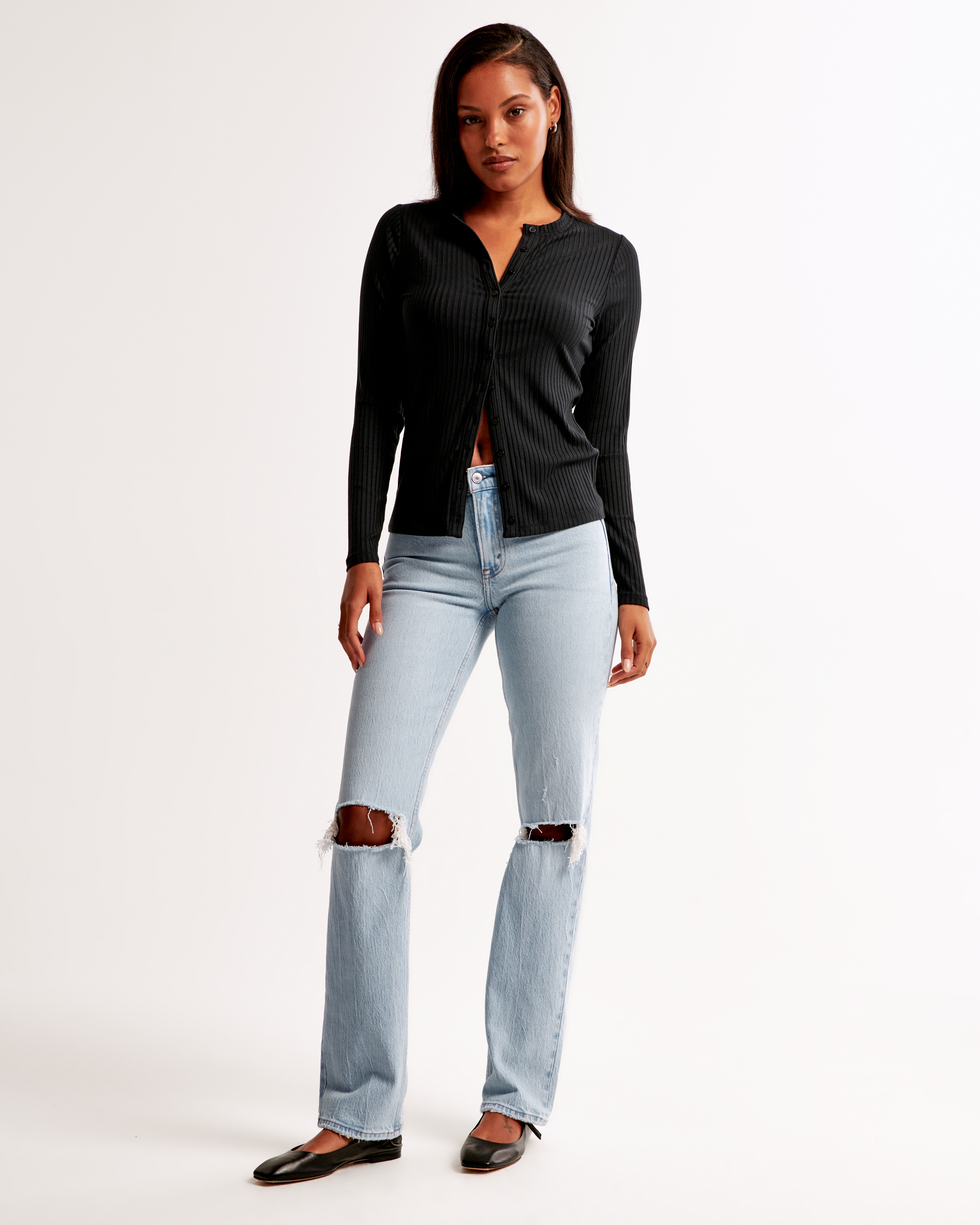 Abercrombie & Fitch Mid Rise 90s Straight Jean