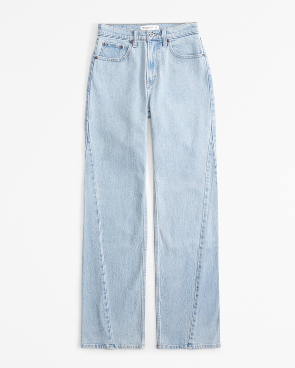 Curve Love High Rise 90s Relaxed Jean, Light Marble With Inset Seam