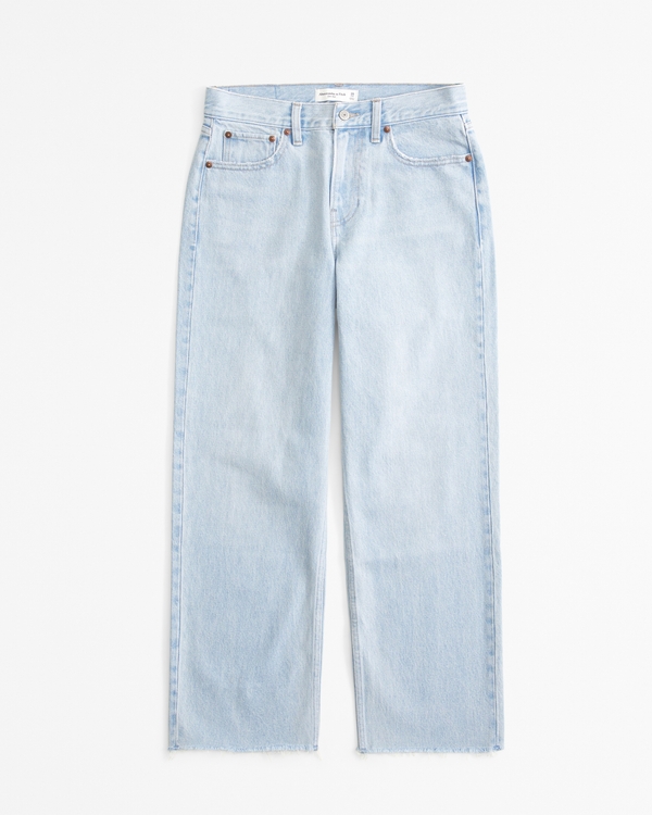 Abercrombie Low Rise Cropped Slouchy Jean