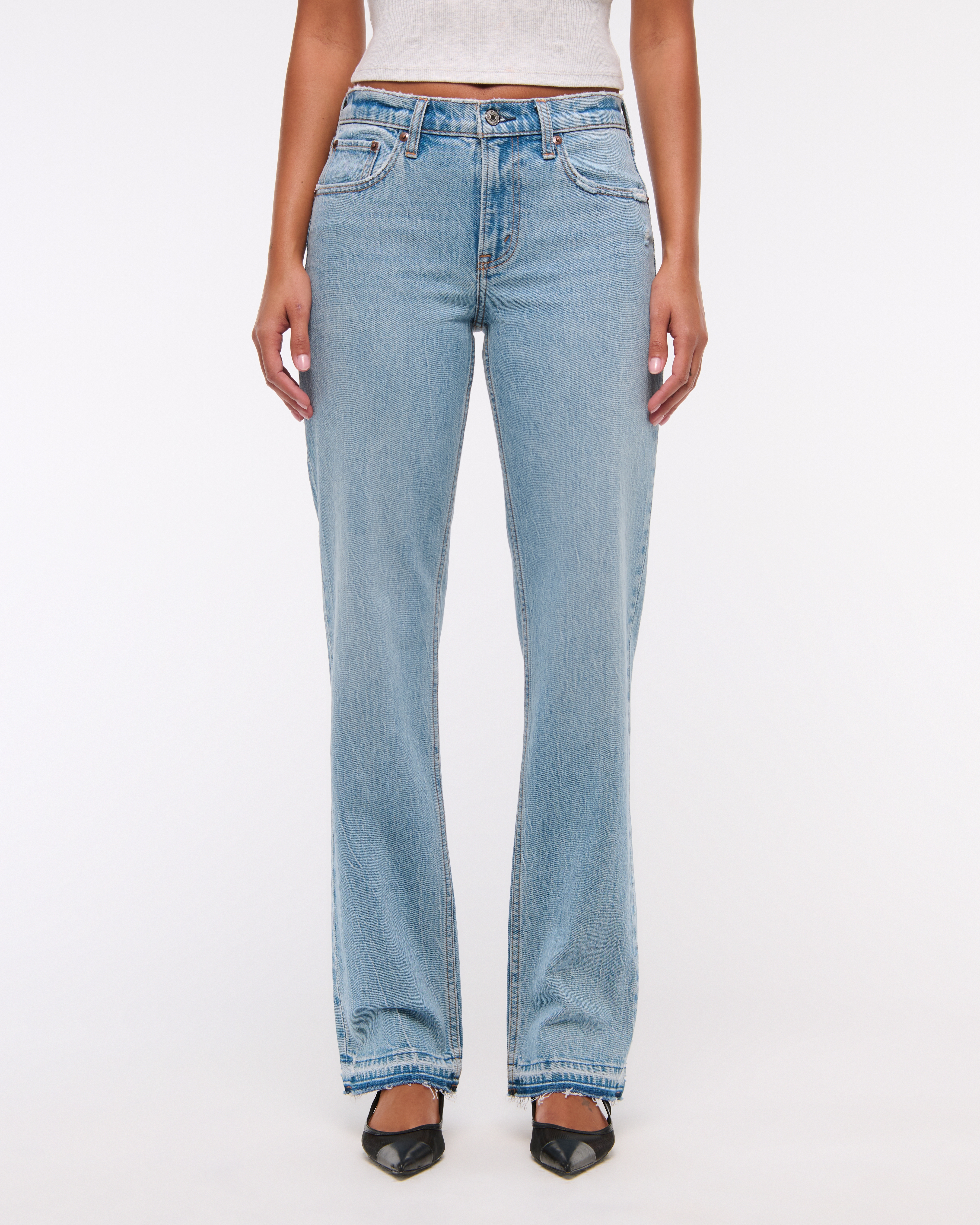 Abercrombie & Fitch Mid Rise 90s Straight Jean