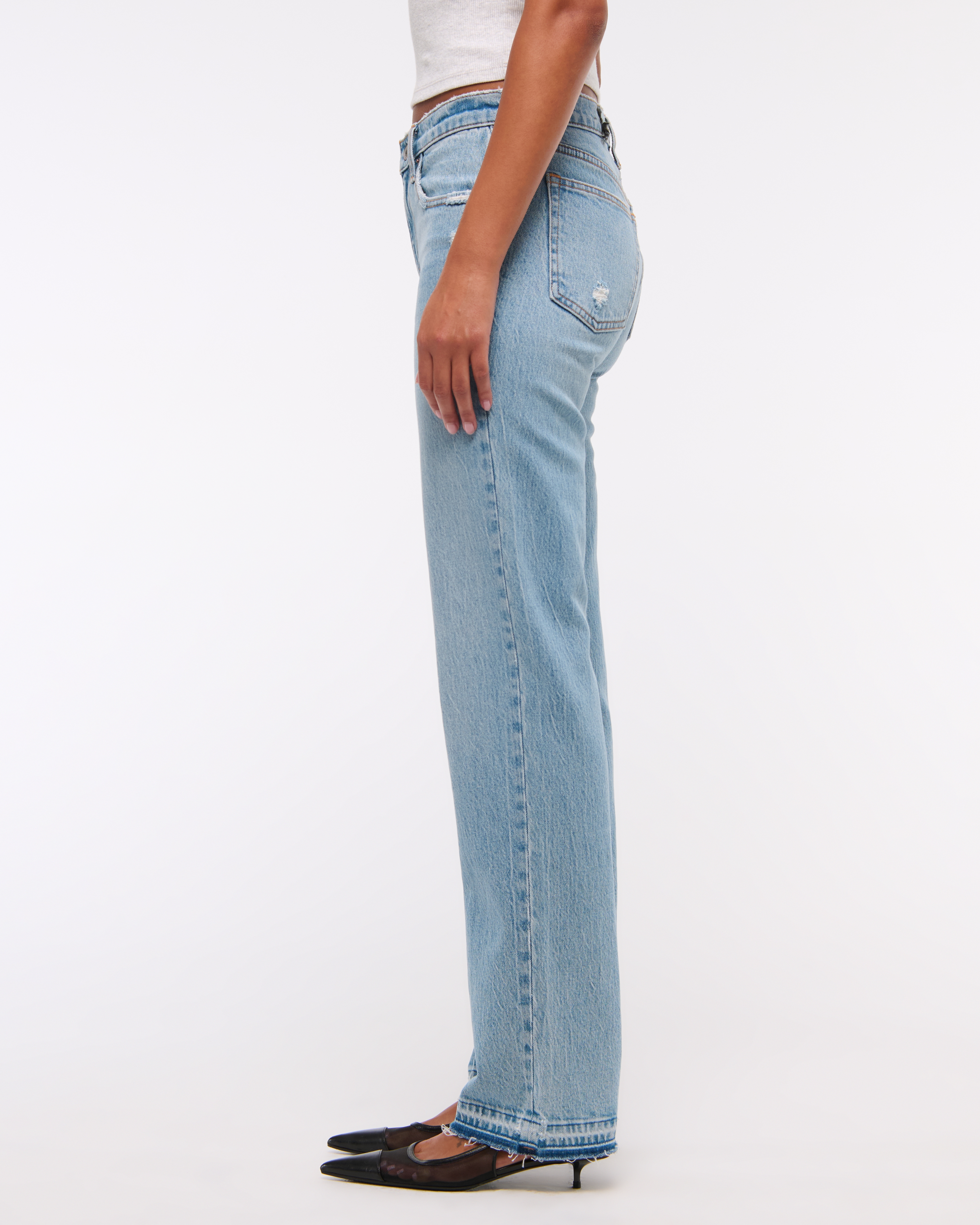 Abercrombie & Fitch Mid Rise 90s Straight Jean