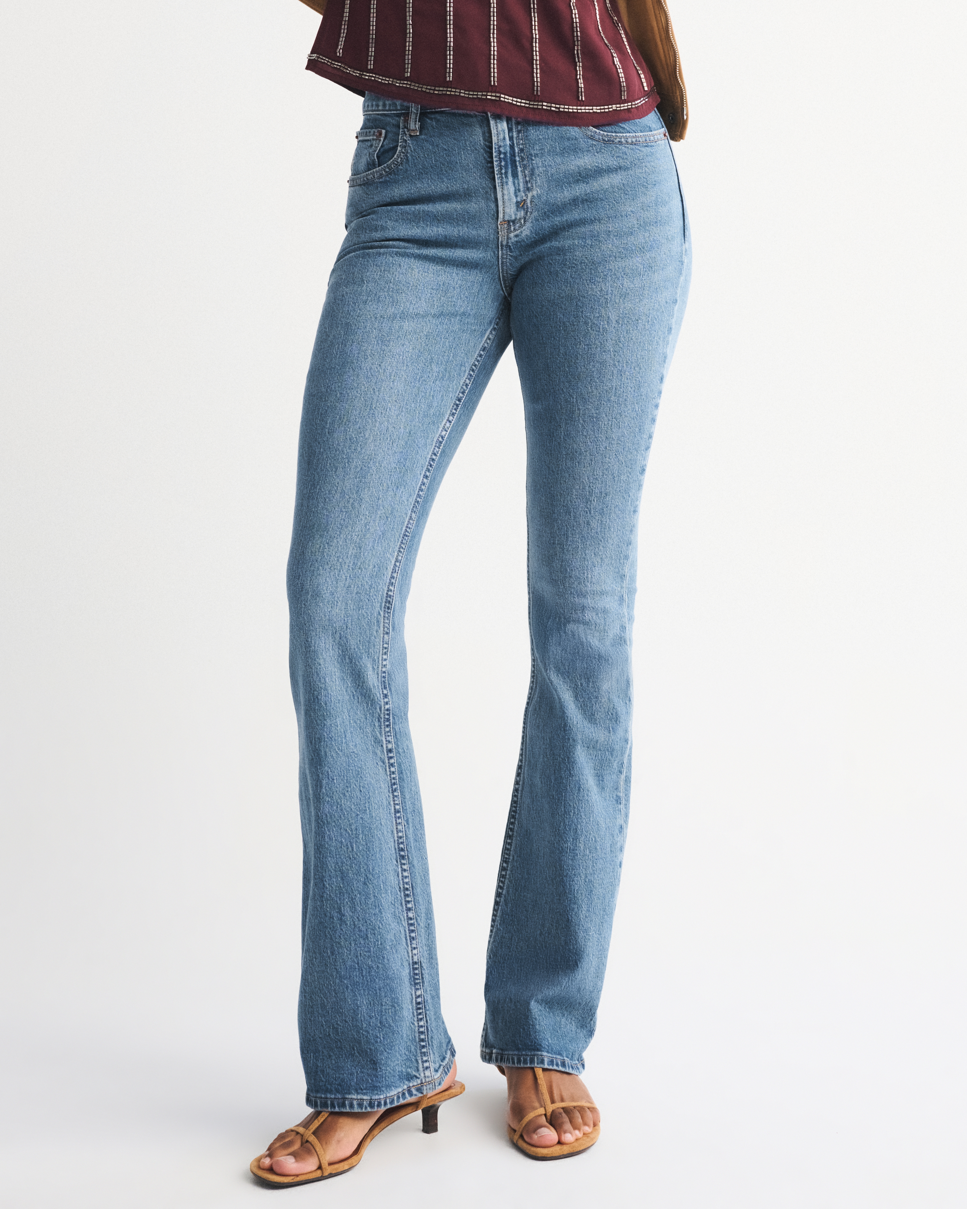 Abercrombie & Fitch Curve Love Mid Rise Bootcut Jean