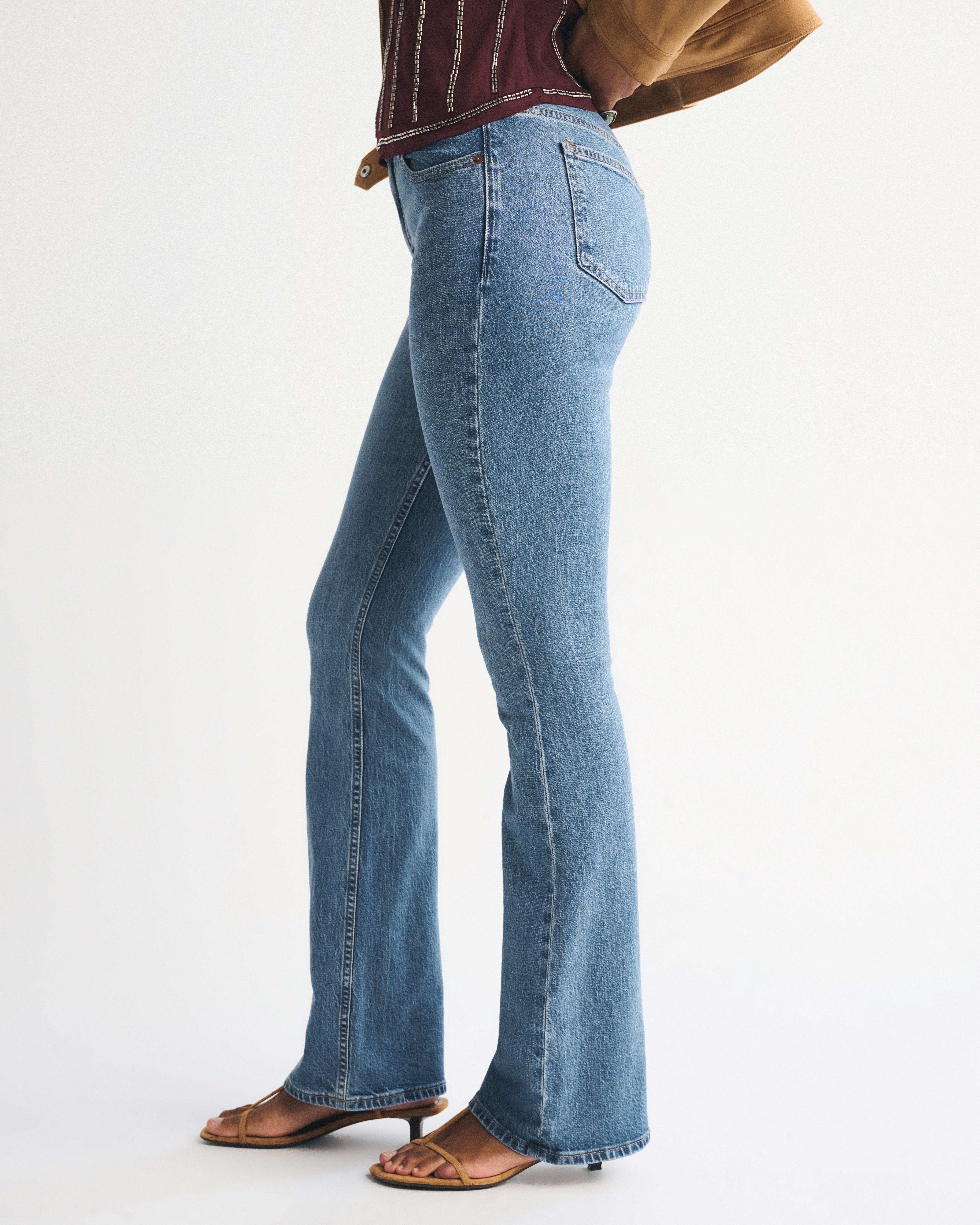 Abercrombie & Fitch Curve Love Mid Rise Bootcut Jean