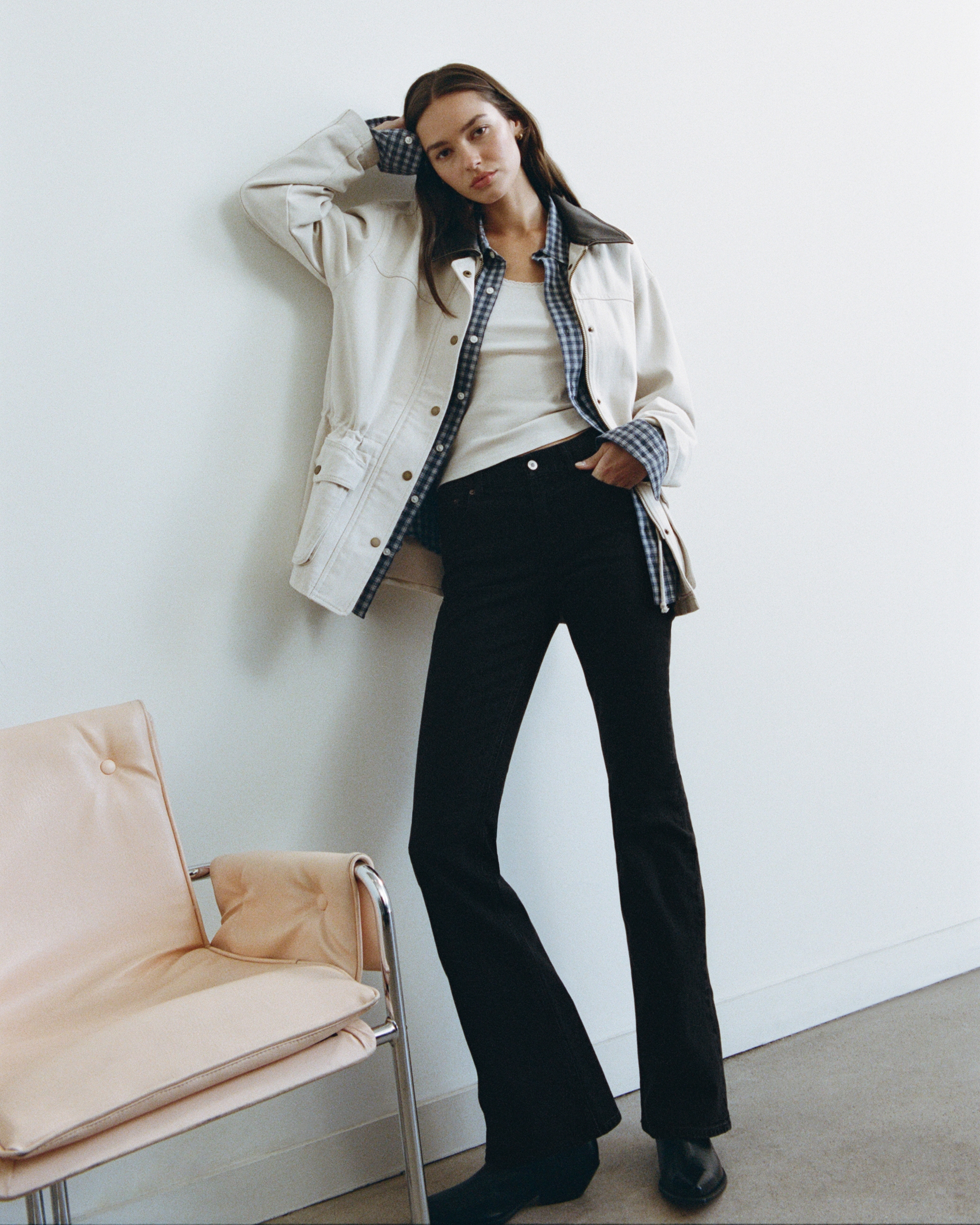 Abercrombie & Fitch Mid Rise Bootcut Jean In Black