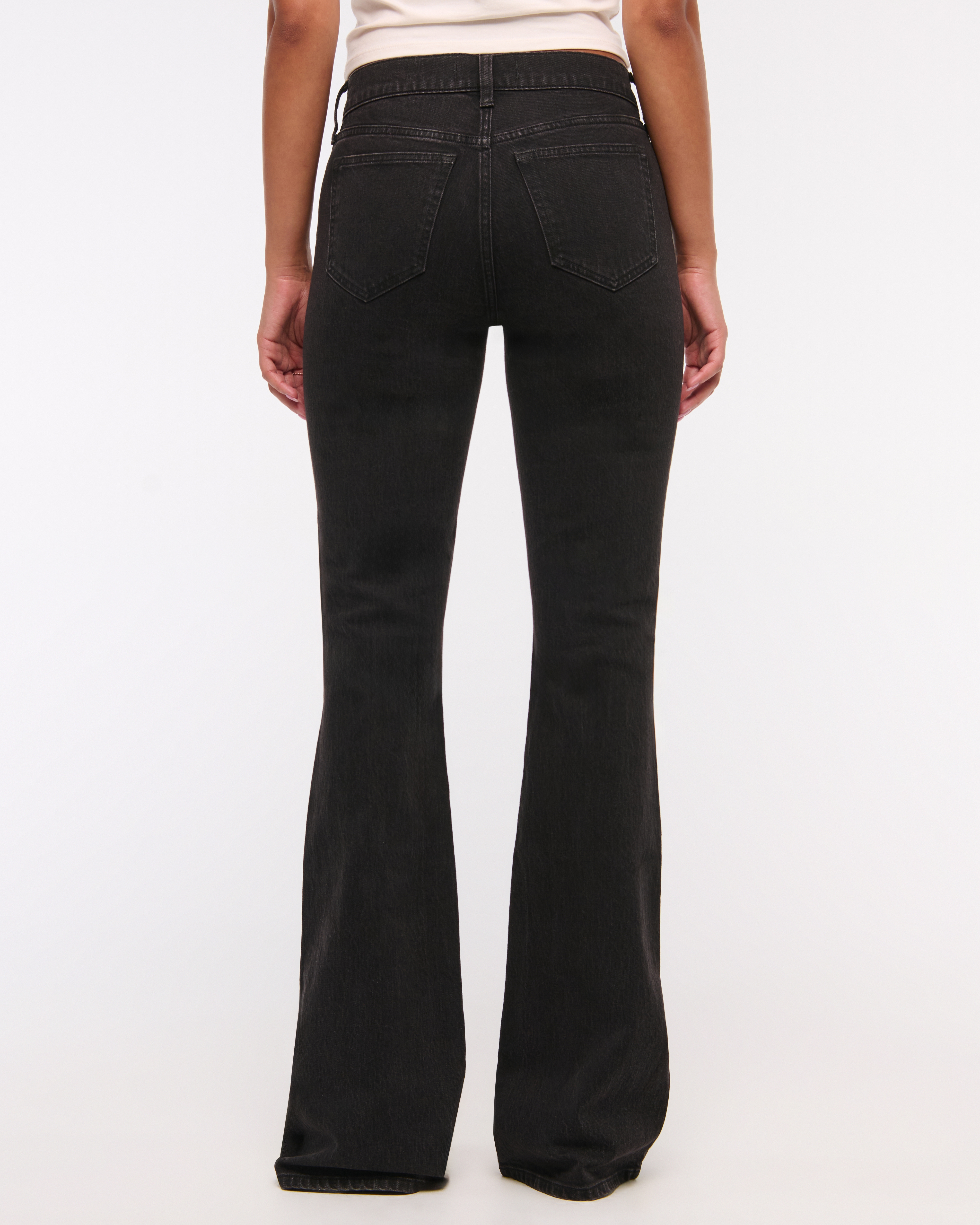 Abercrombie & Fitch Mid Rise Bootcut Jean In Black
