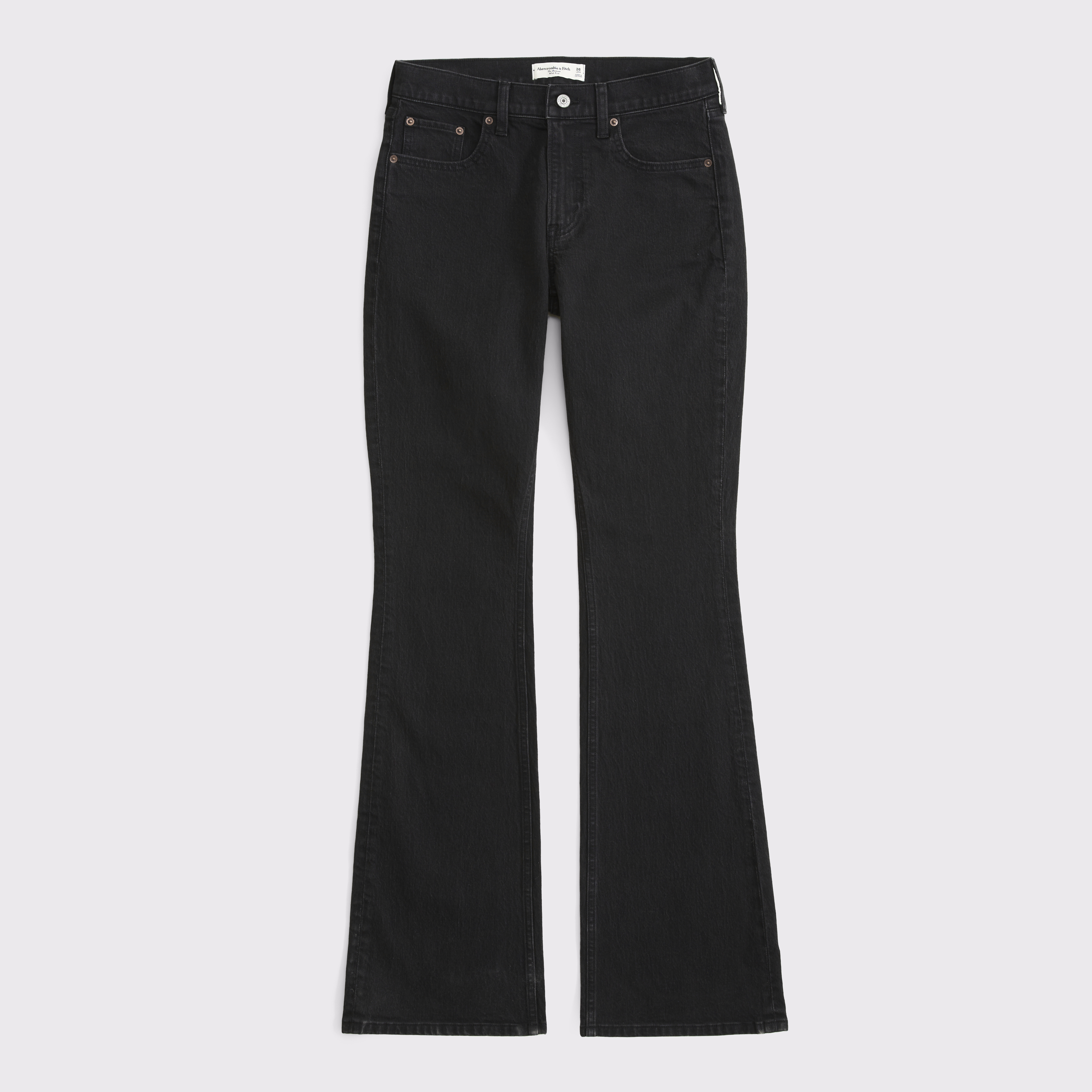 Abercrombie & Fitch Mid Rise Bootcut Jean In Black