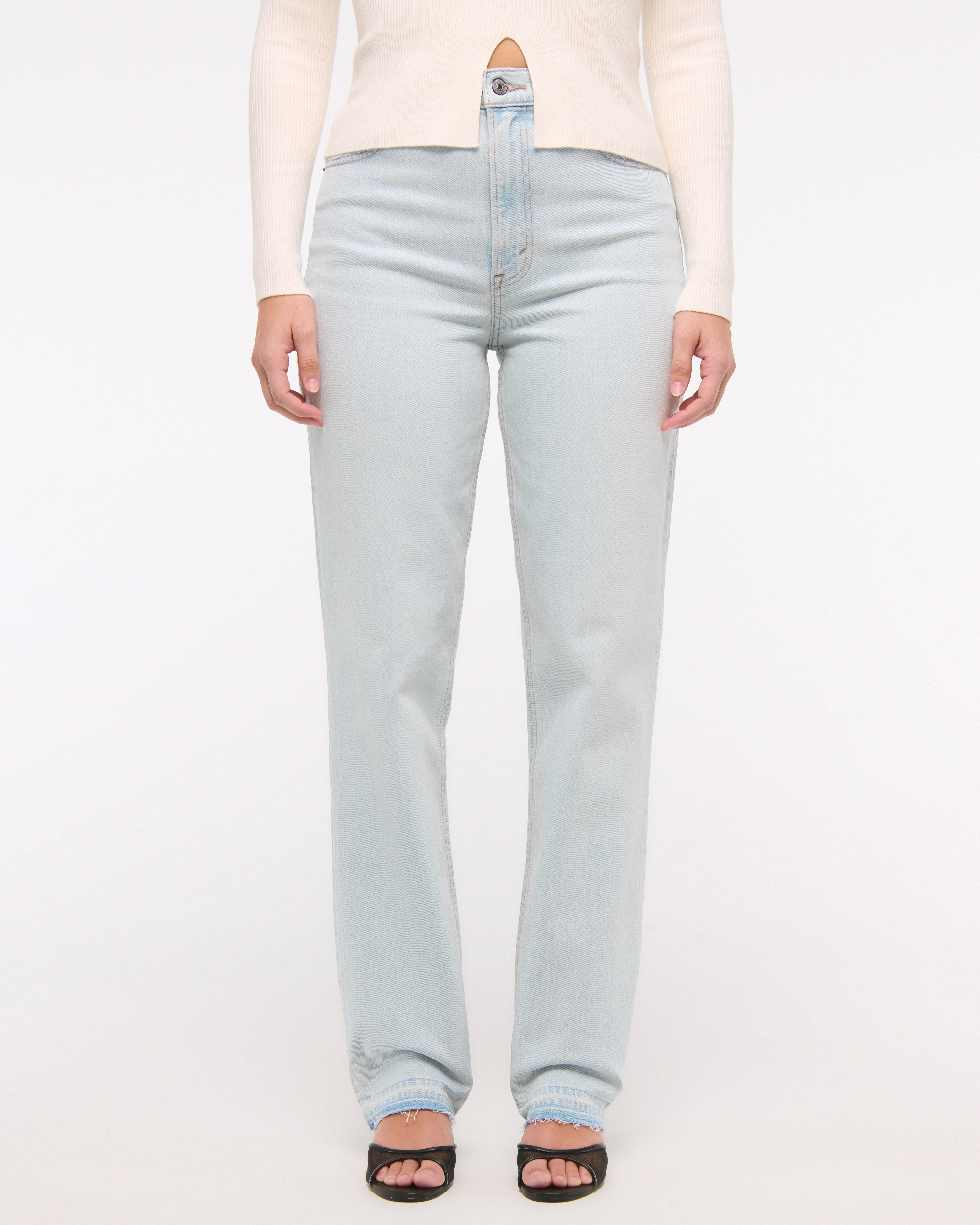 Abercrombie & Fitch Curve Love Ultra High Rise 90s Straight Jean