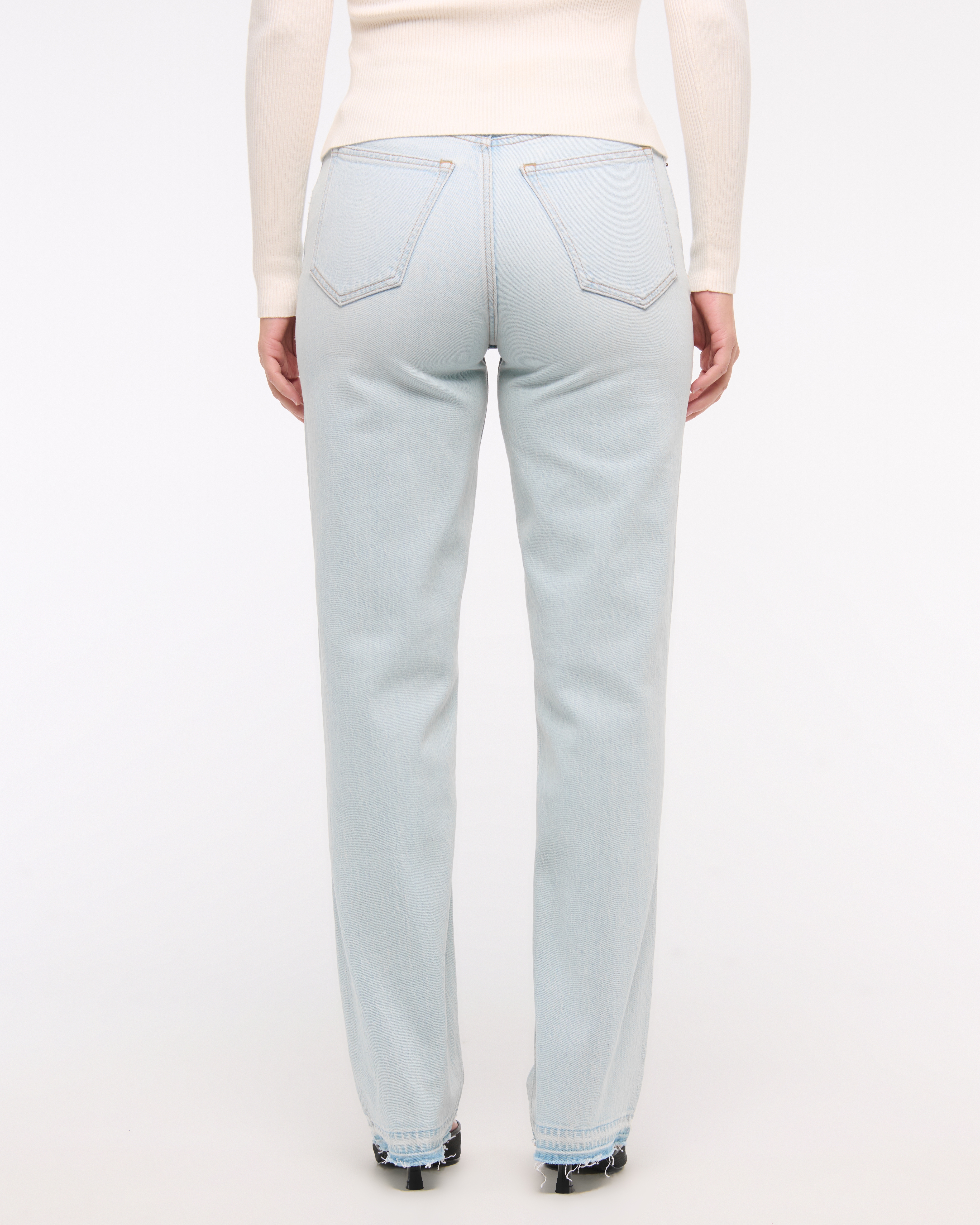 Abercrombie & Fitch Curve Love Ultra High Rise 90s Straight Jean