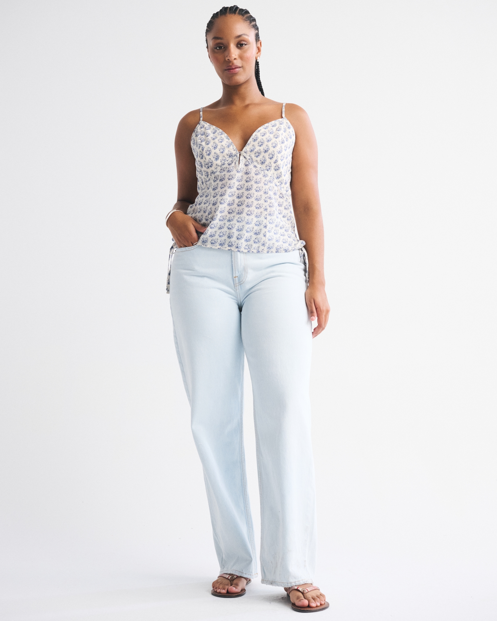 Jeans holgados de tiro medio Curve Love
