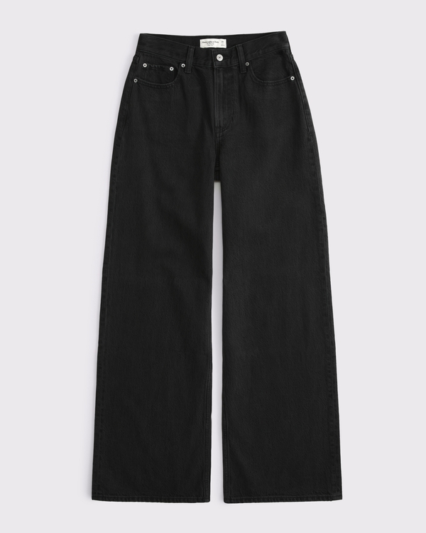 Curve Love High Rise Wide Leg Jean, Black view 1