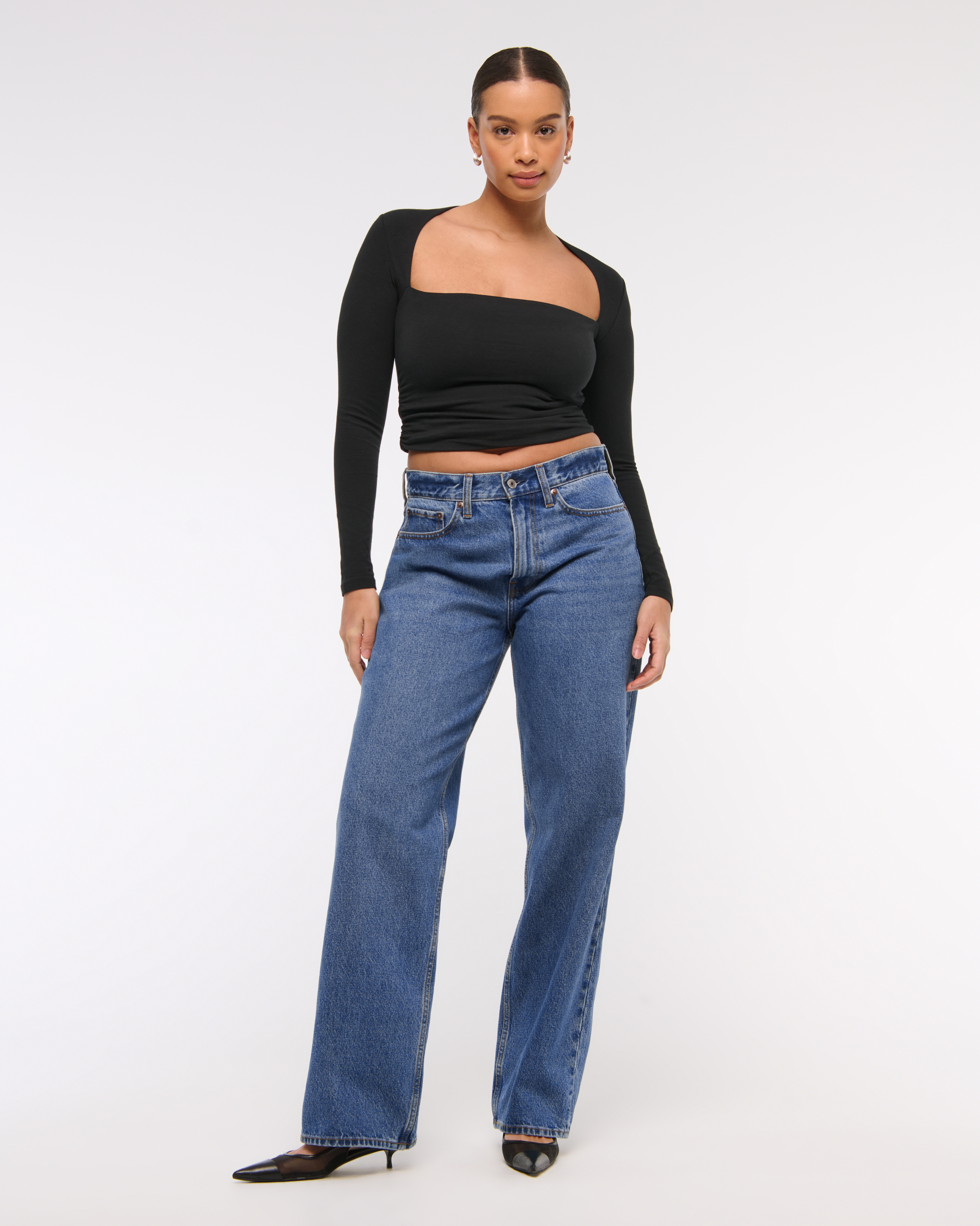Women's Curve Love Mid Rise Slouchy Jean | Women's Clearance