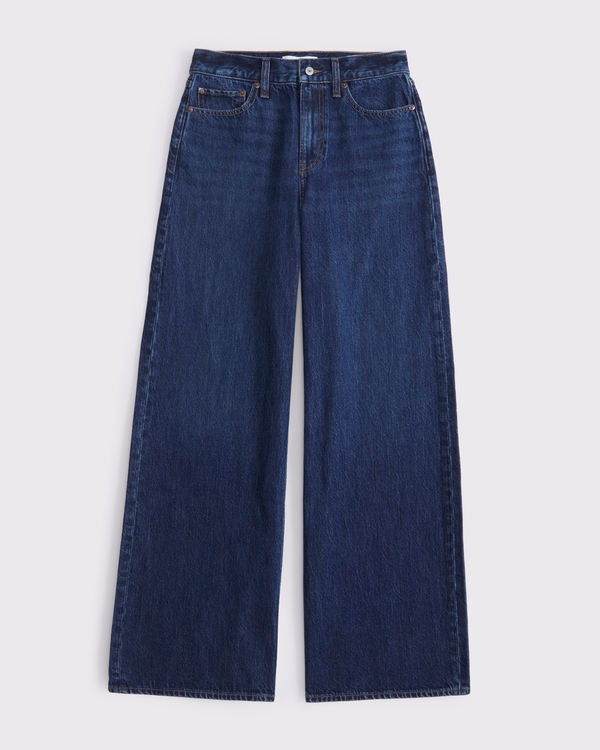 Curve Love High Rise Wide Leg Jean, Dark Process view 1
