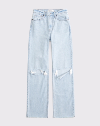 High Rise 90s Relaxed Raw Hem Jean