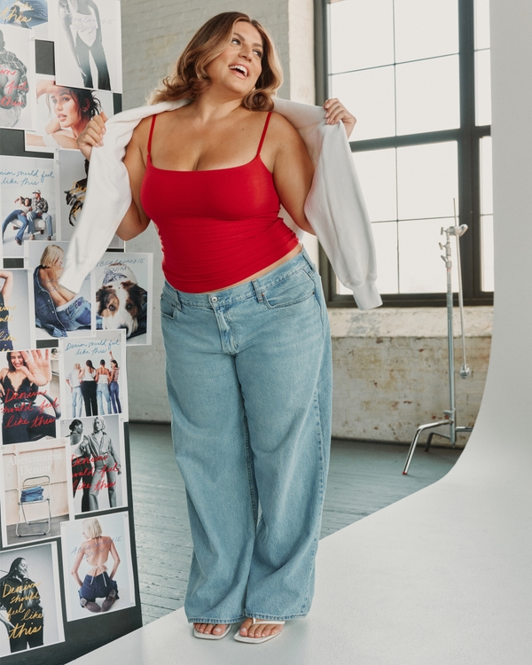 Curve Love Low Rise Ultra Loose Jean, Light view 1