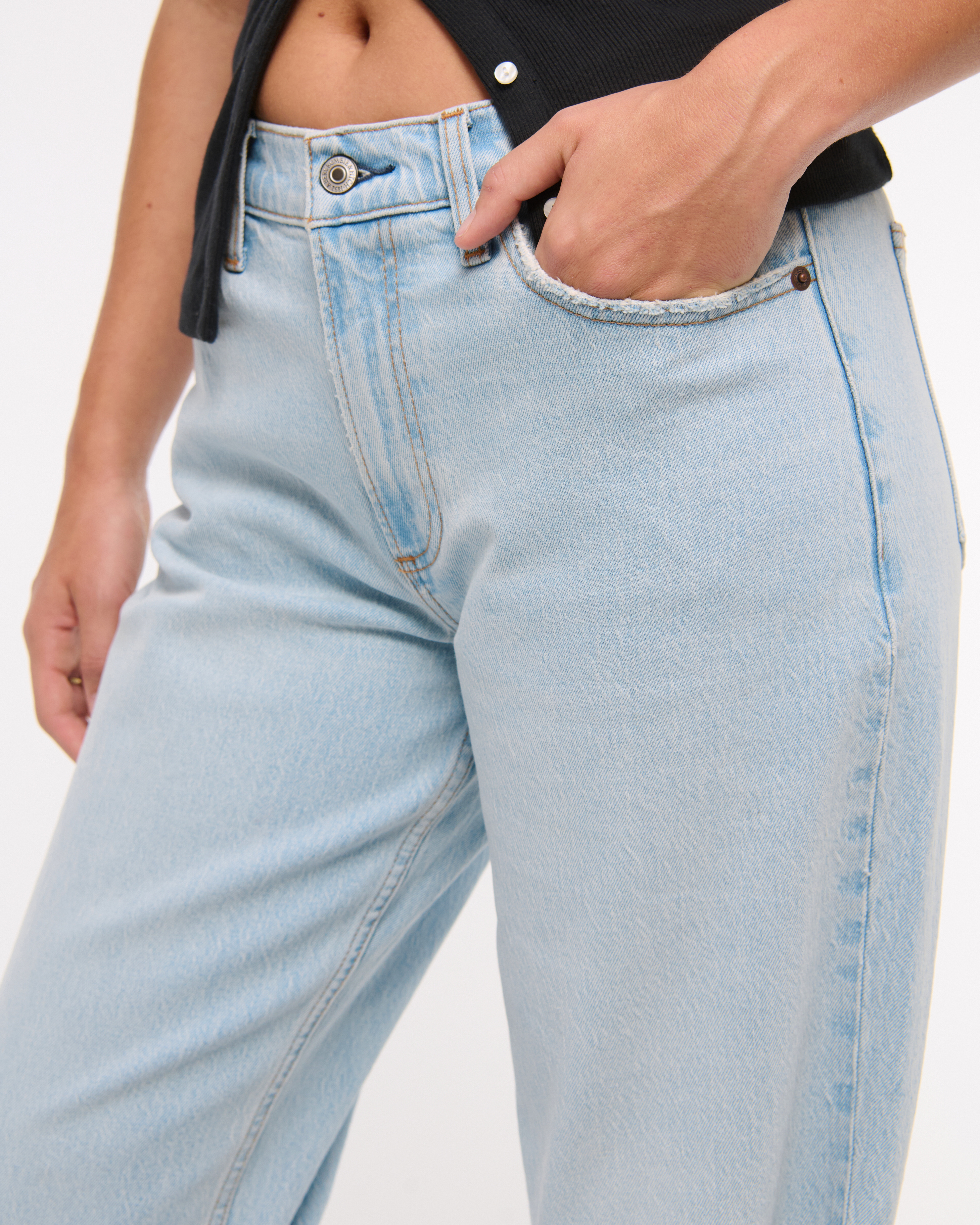 Abercrombie & Fitch Curve Love Low Rise Baggy Jean