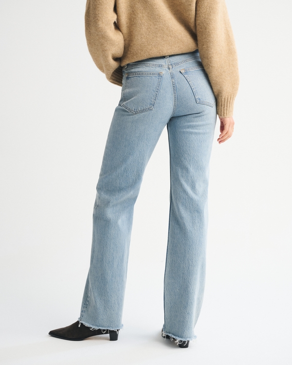 Women's High Rise 90s Relaxed Raw Hem Jean | Women's Clearance