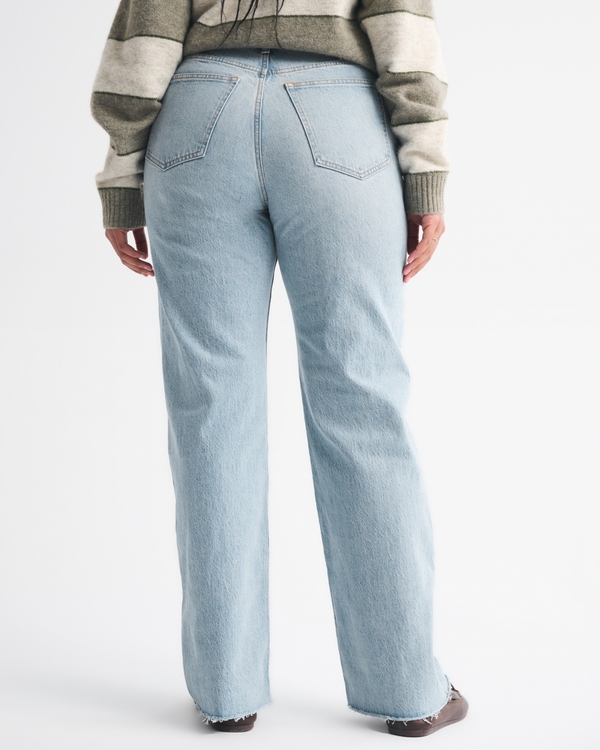Curve Love High Rise 90s Relaxed Raw Hem Jean
