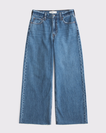 High Rise Cropped Wide Leg Jean