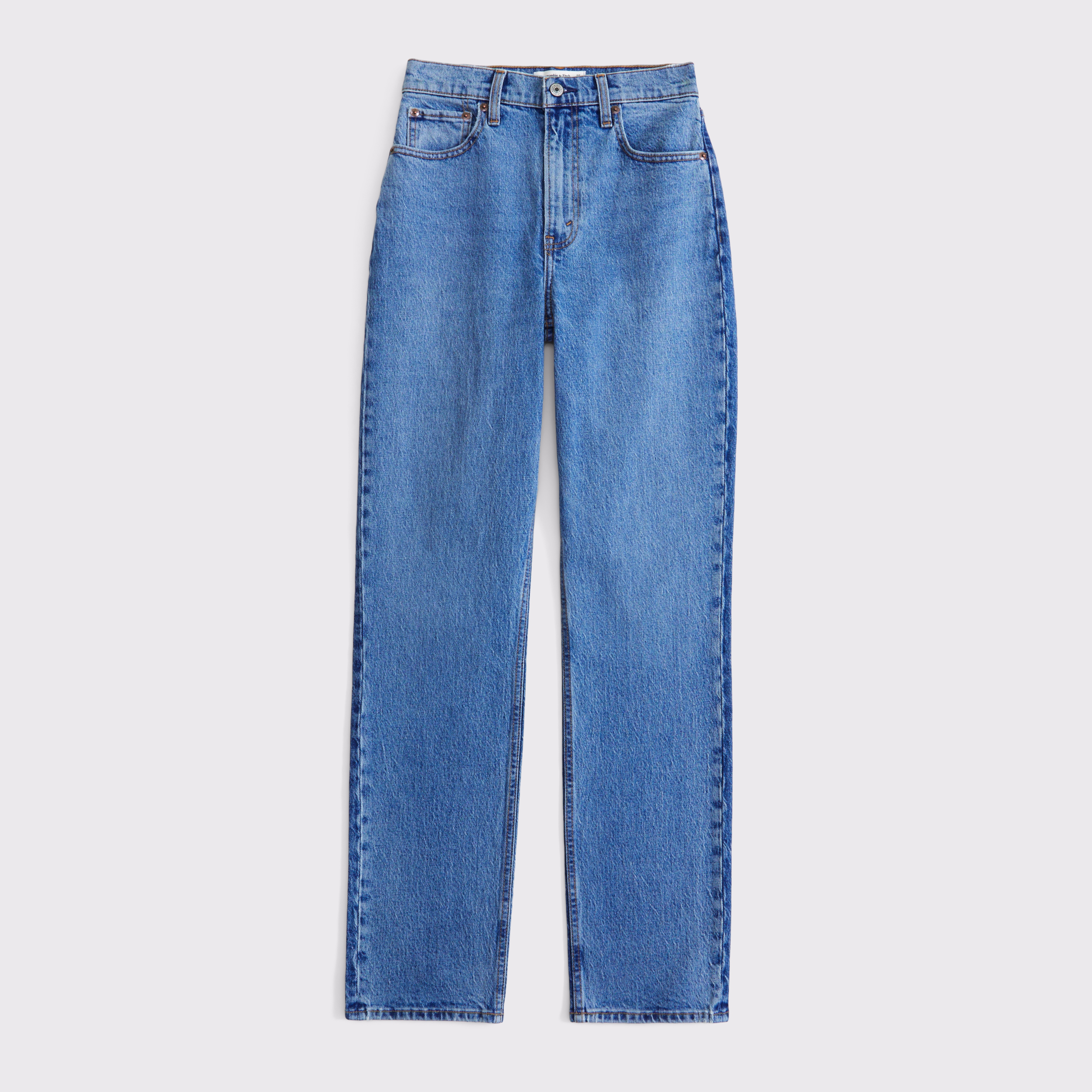 ★ ★ Women's 90s Straight Fit Light Blue Cooling Women's Ultra High Rise 90s Straight Jean | Women's
