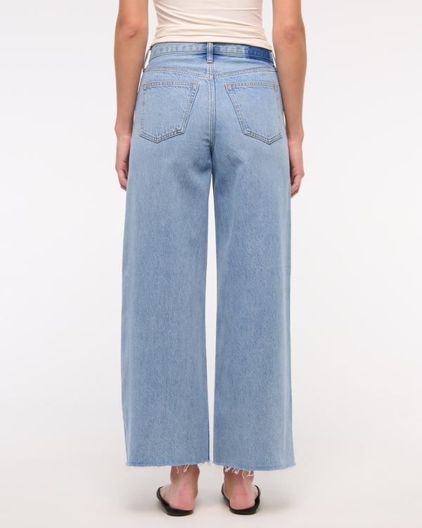 High Rise Cropped Wide Leg Jean