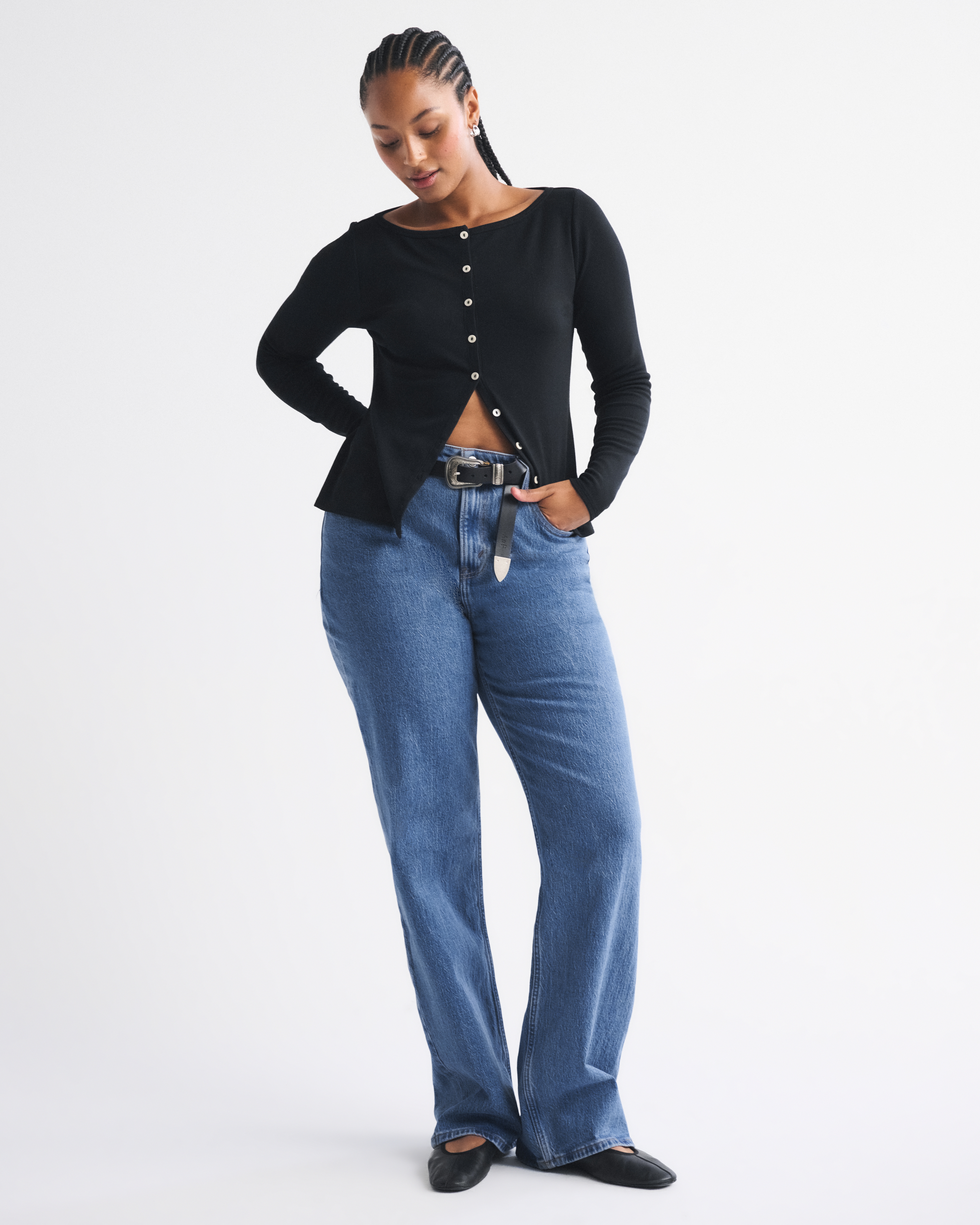 Abercrombie & Fitch Curve Love High Rise 90s Relaxed Jean