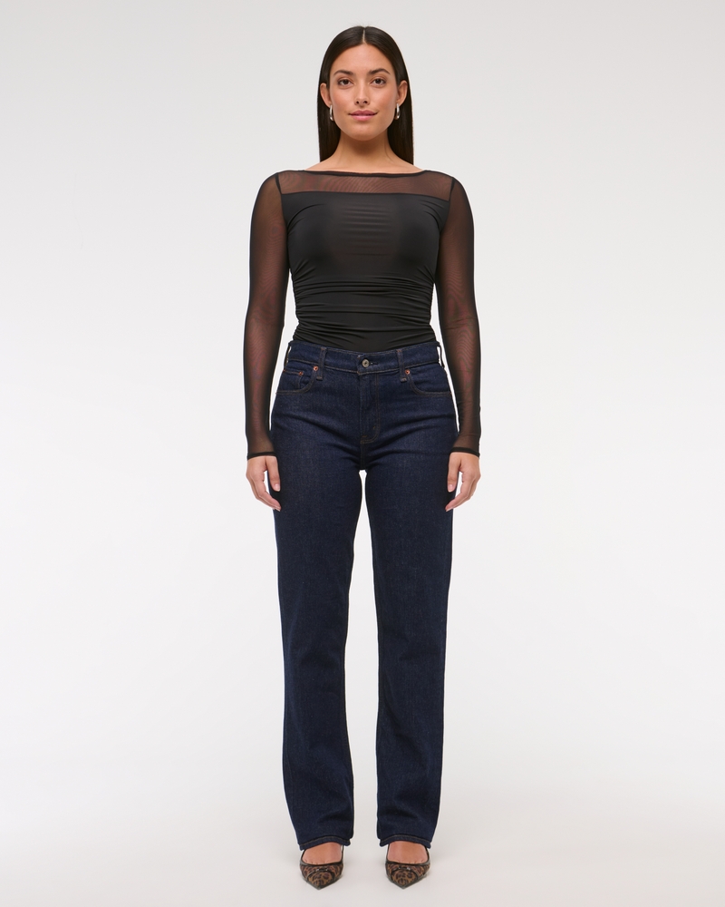 Curve Love Mid Rise 90s Straight Jean