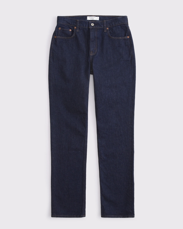 Curve Love Mid Rise 90s Straight Jean, Dark Rinse view 1