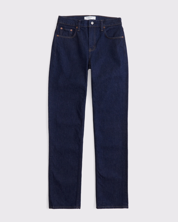 Mid Rise 90s Straight Jean, Dark Rinse view 1