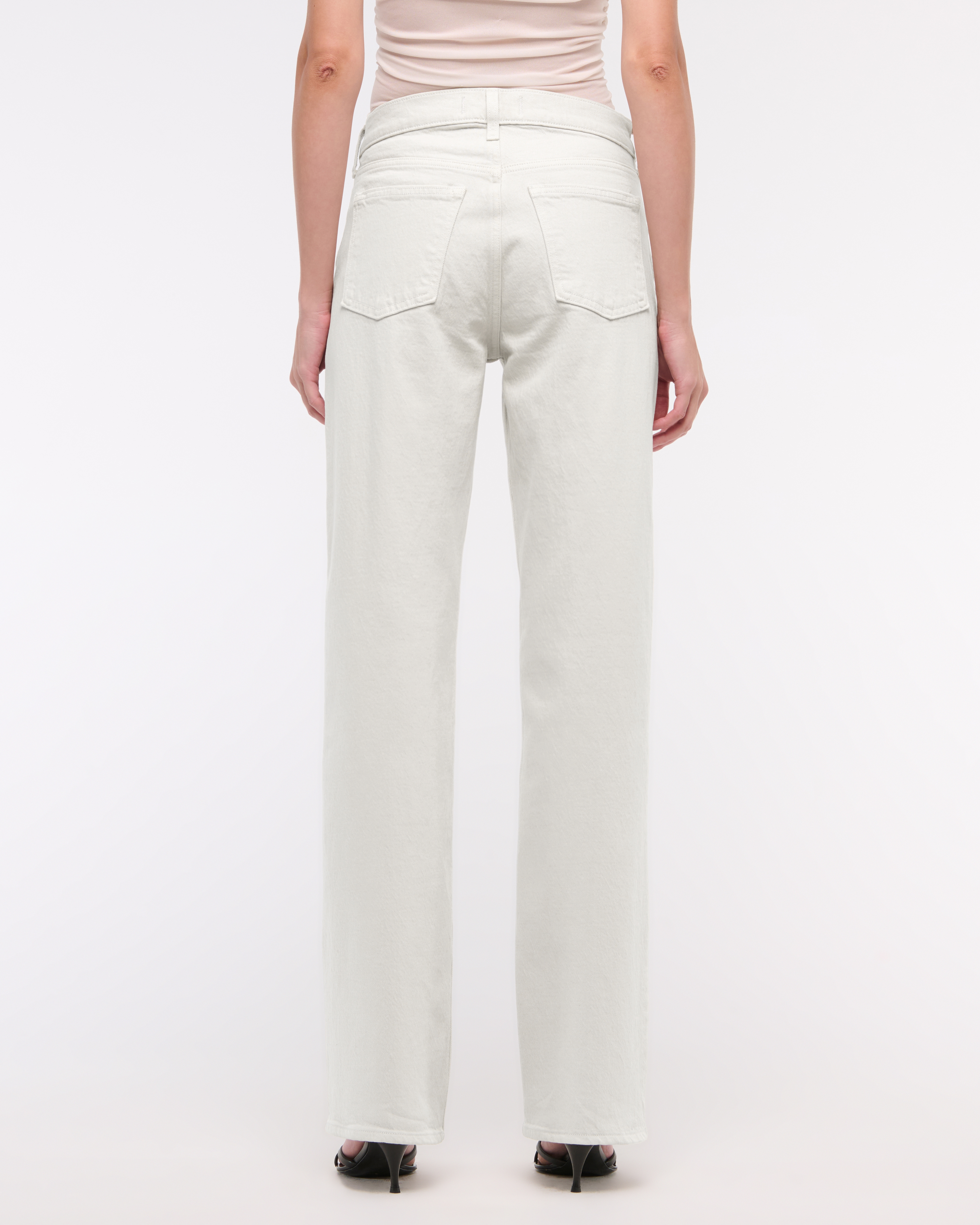 Abercrombie & Fitch Low Rise Baggy Jean In Gray