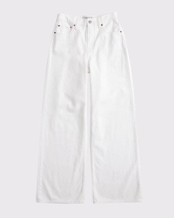 High Rise Wide Leg Jean, White view 1