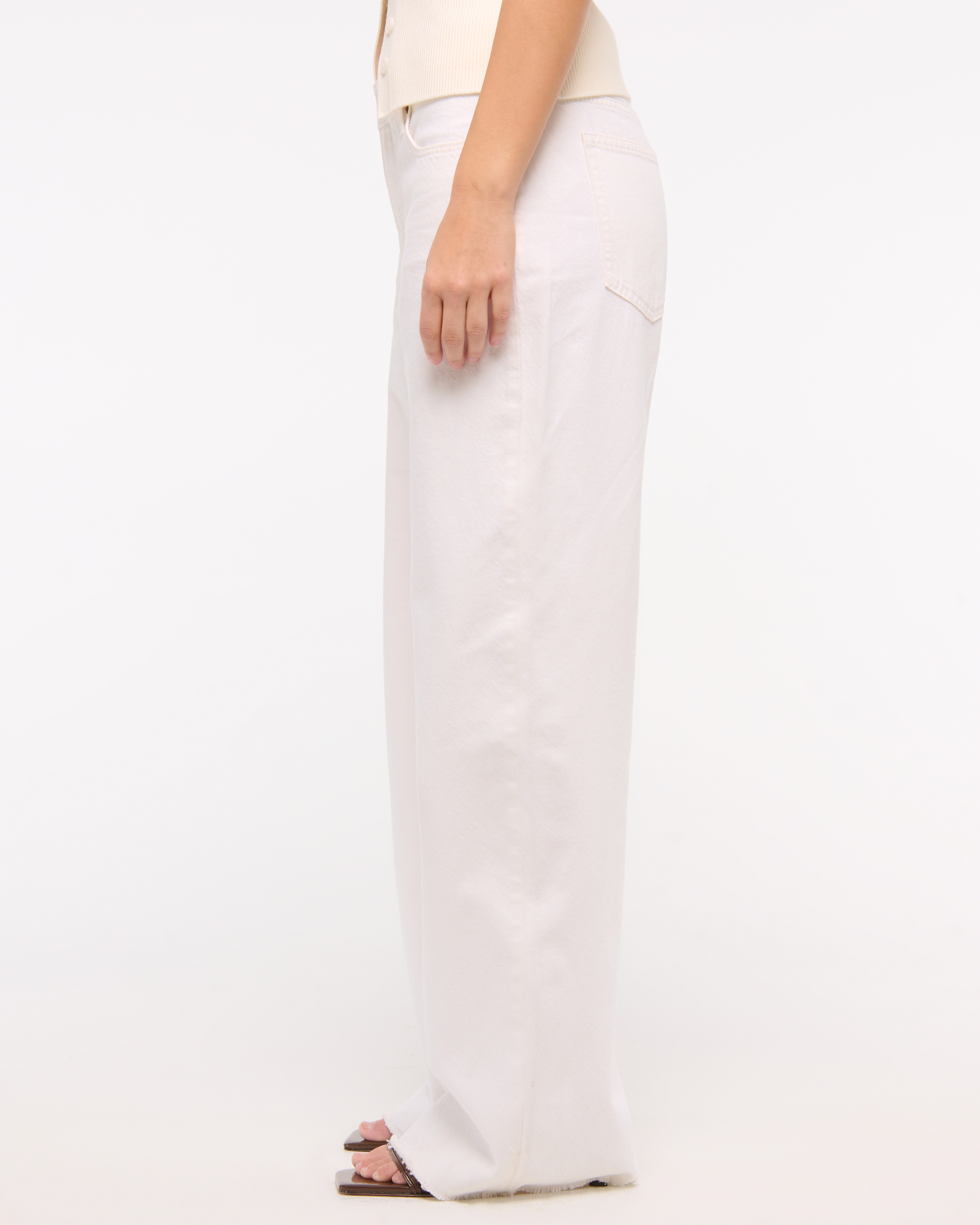 【新品未使用】eLLa／curve denim (white) Women's Curve Love High Rise Wide Leg Jean | Women's Sale