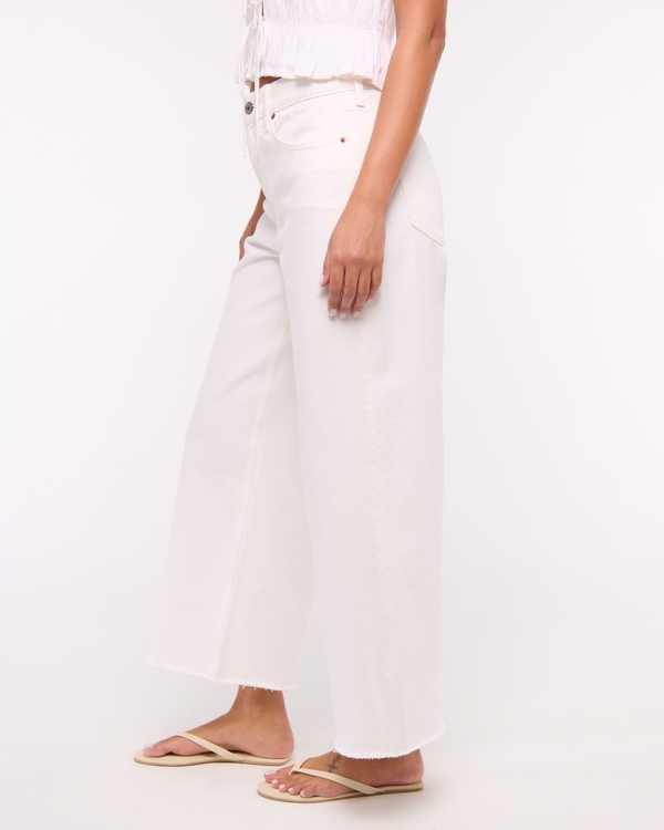 High Rise Cropped Wide Leg Jean