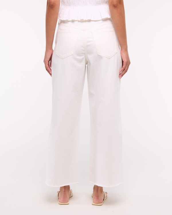 High Rise Cropped Wide Leg Jean