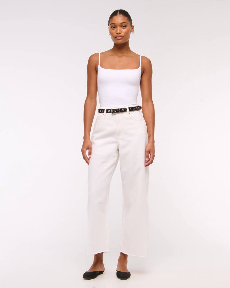 Curve Love High Rise Cropped Wide Leg Jean
