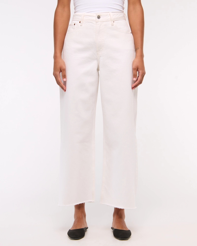 Curve Love High Rise Cropped Wide Leg Jean