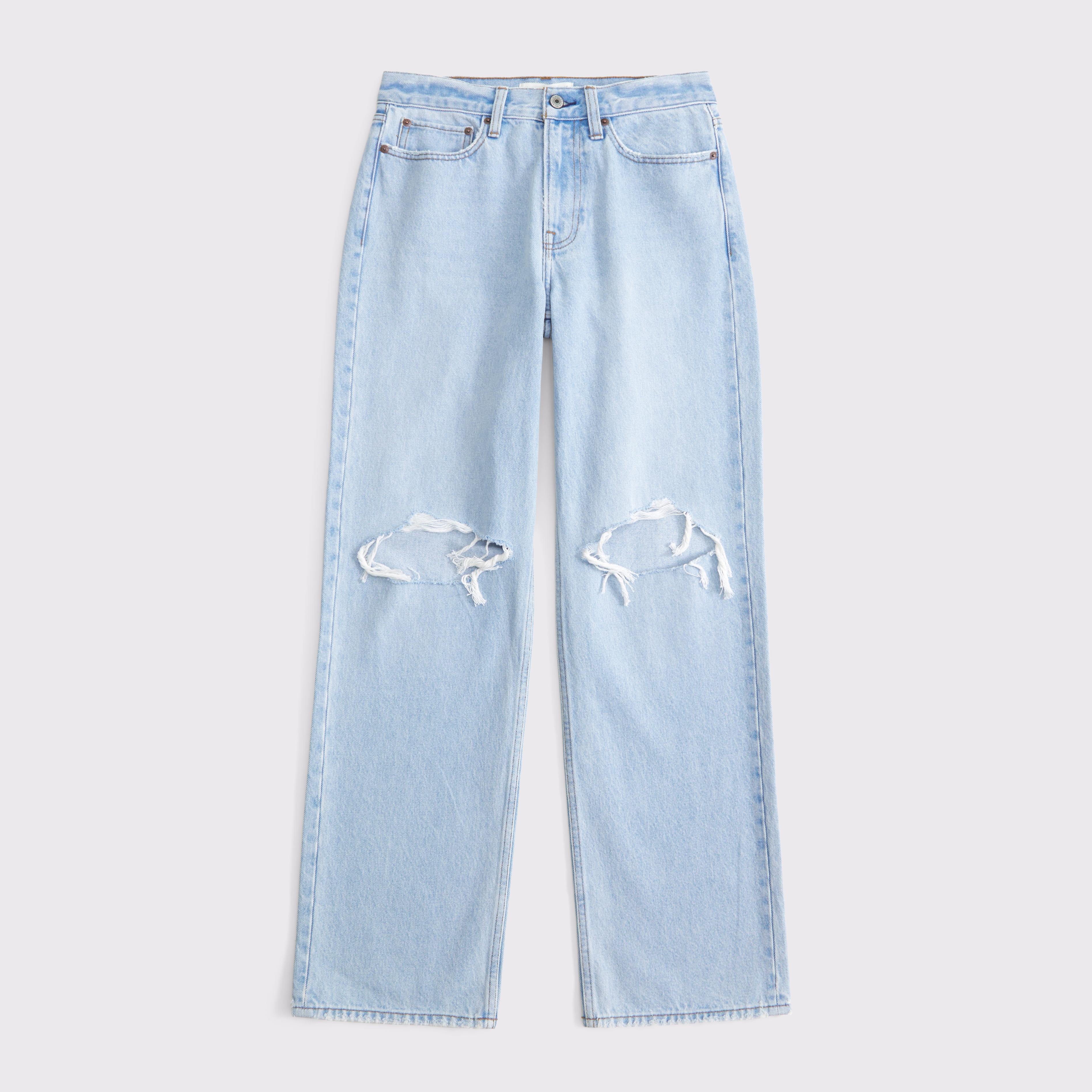 Abercrombie & Fitch Curve Love Mid Rise Slouchy Jean