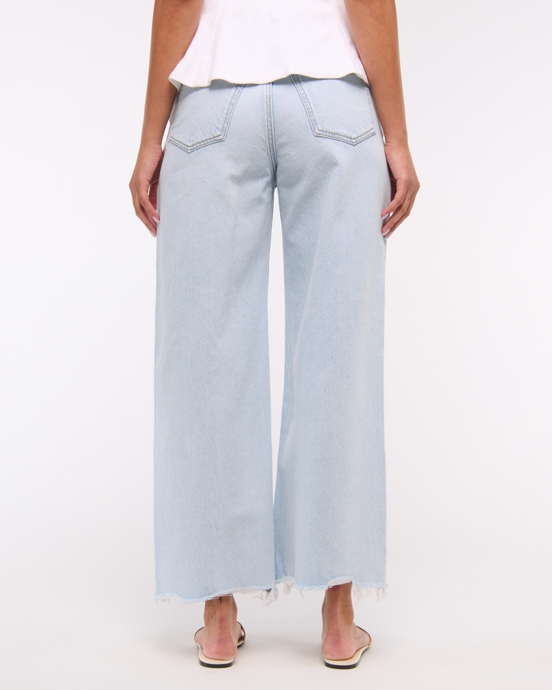 High Rise Cropped Wide Leg Jean