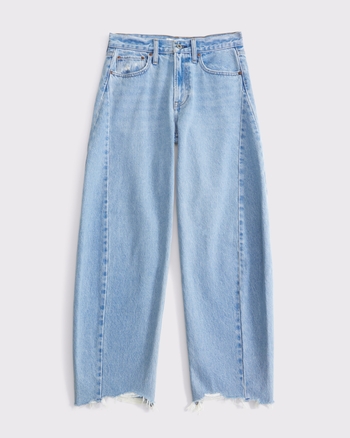 Mid Rise Barrel Jean