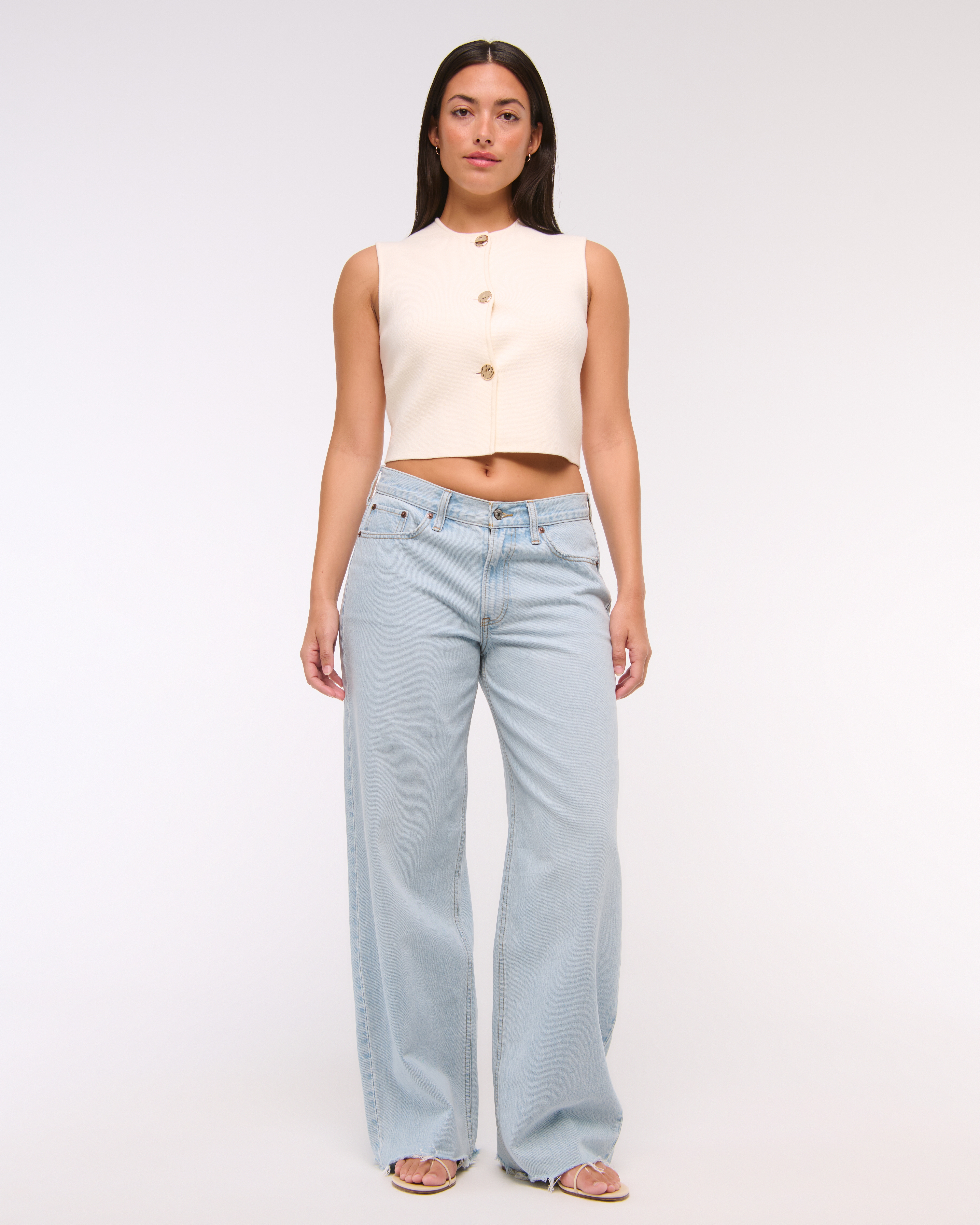 Abercrombie & Fitch Curve Love Low Rise Ultra Loose Jean