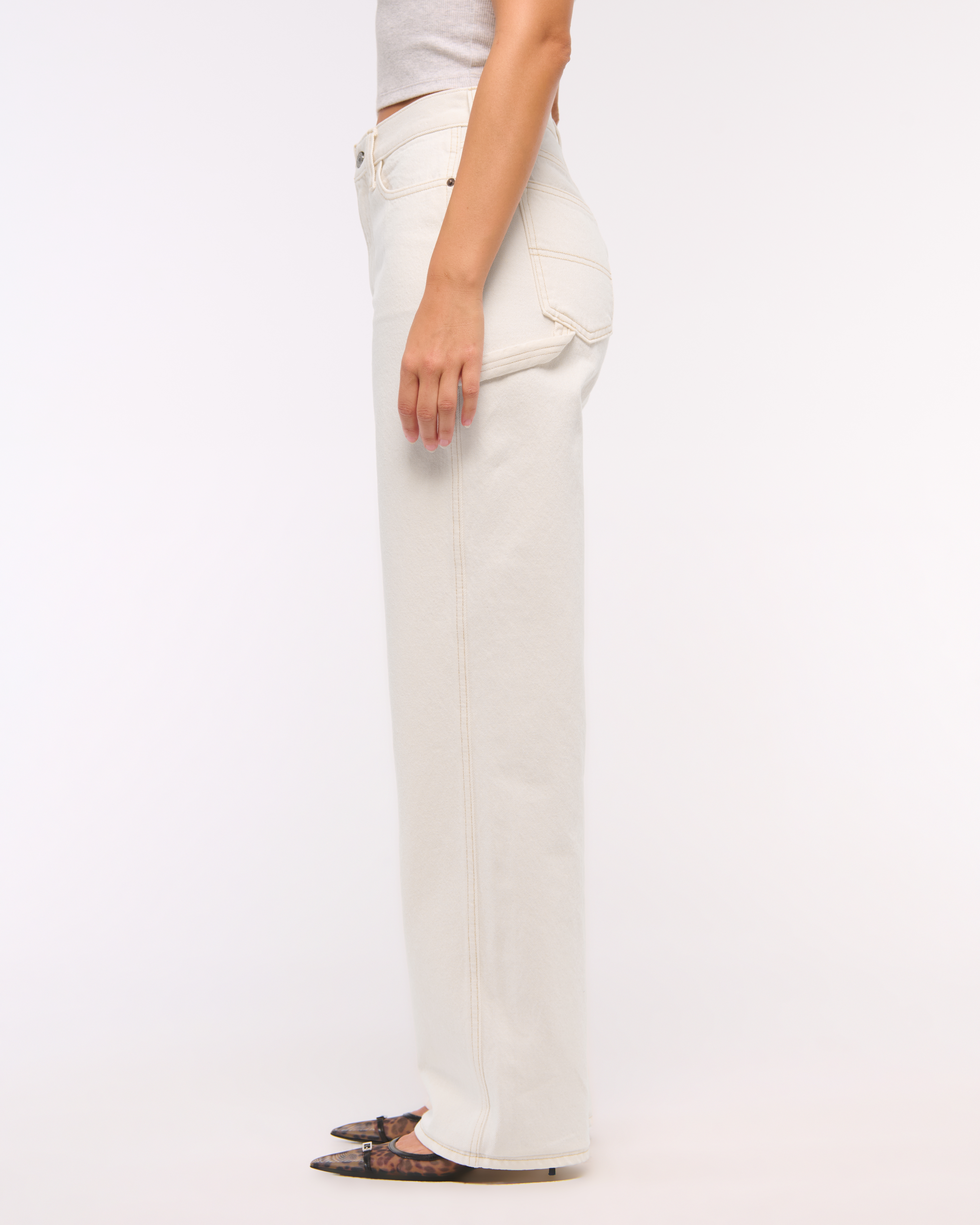 Abercrombie & Fitch Curve Love Mid Rise Slouchy Jean