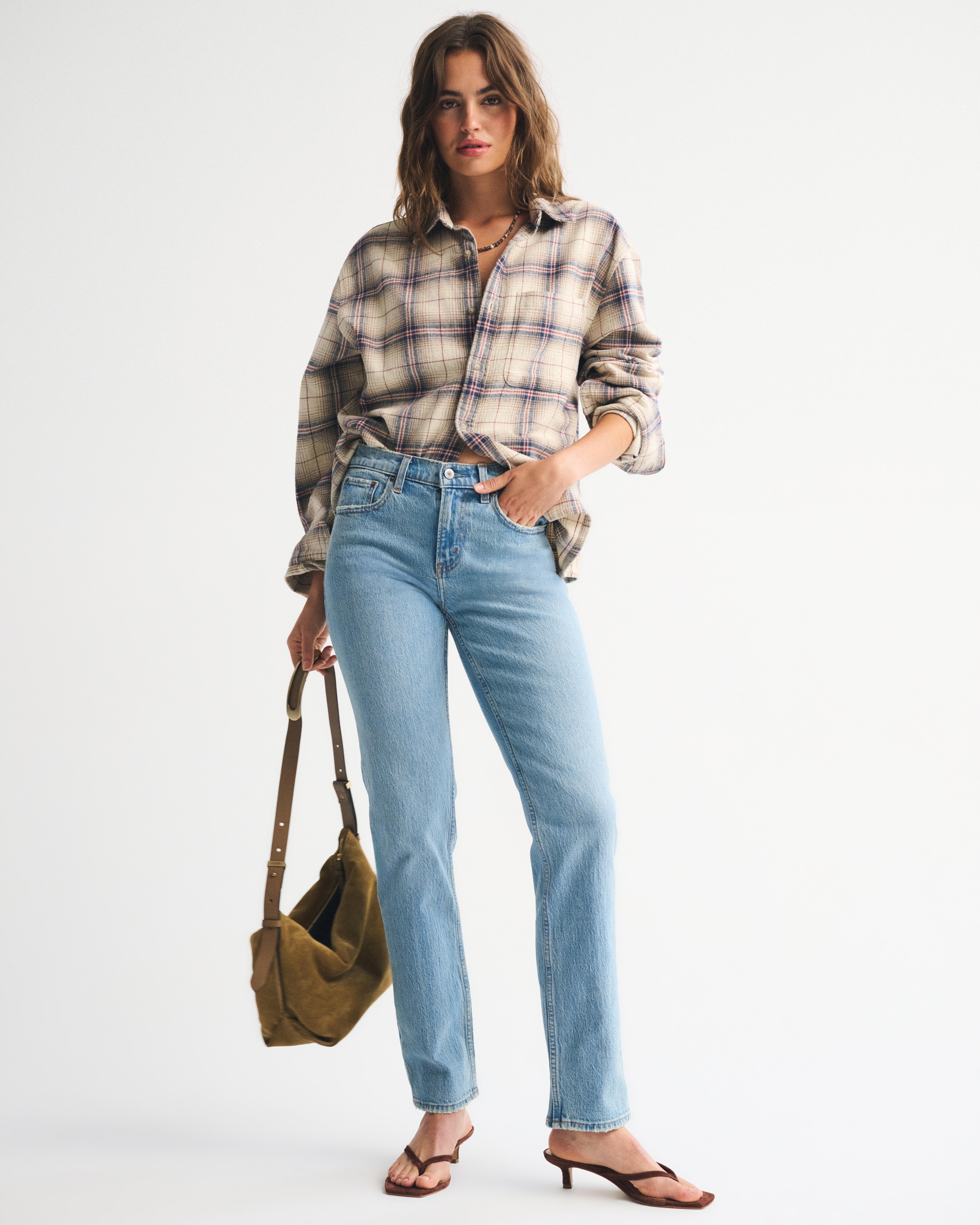 Abercrombie & Fitch Mid Rise 90s Straight Jean