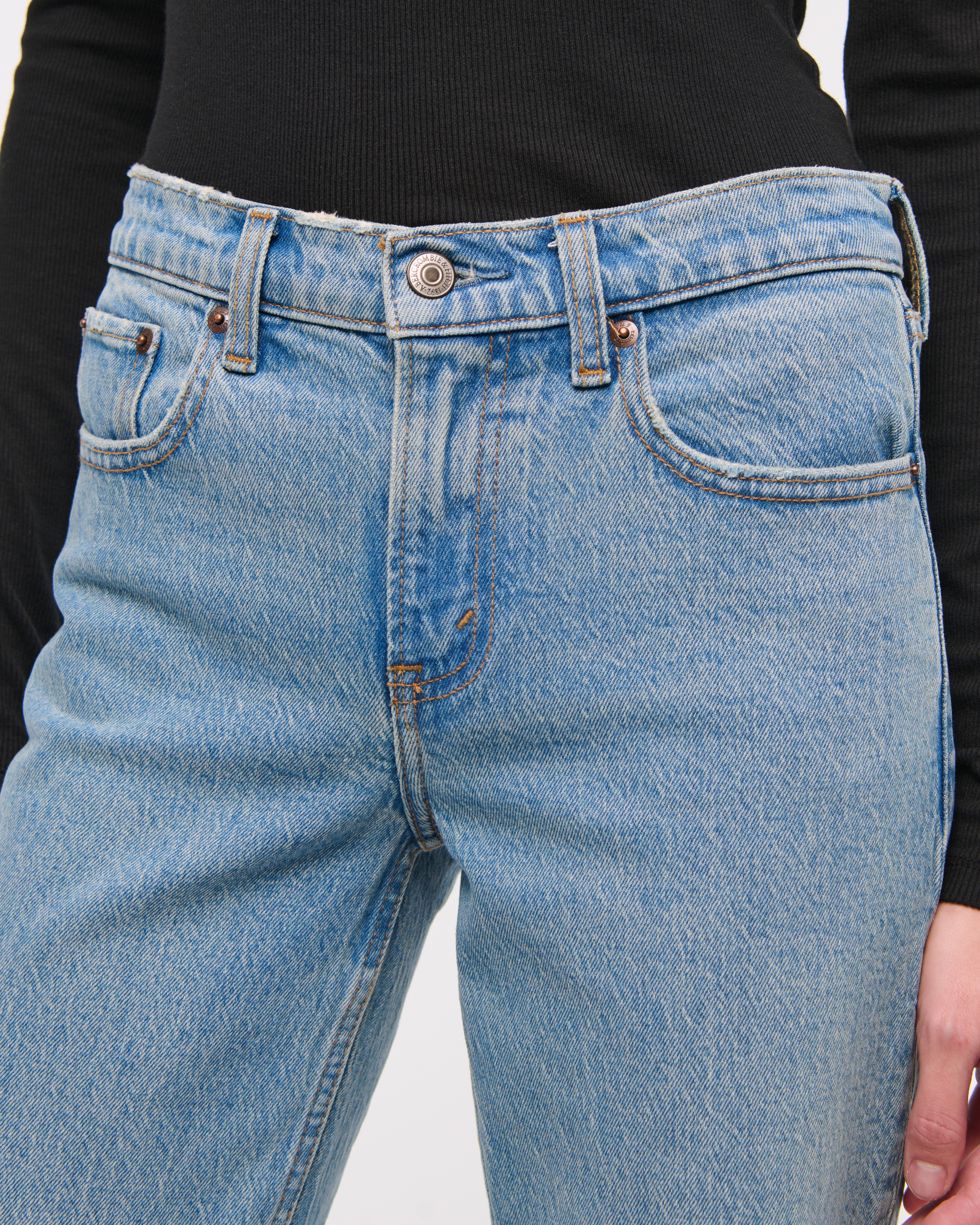 希少！90s ABERCROMBIE&FITCHCOMPANY Women's Mid Rise 90s Straight Jean | Women's Clearance