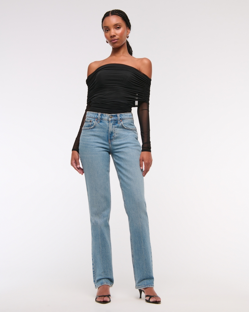 Curve Love Mid Rise 90s Straight Jean