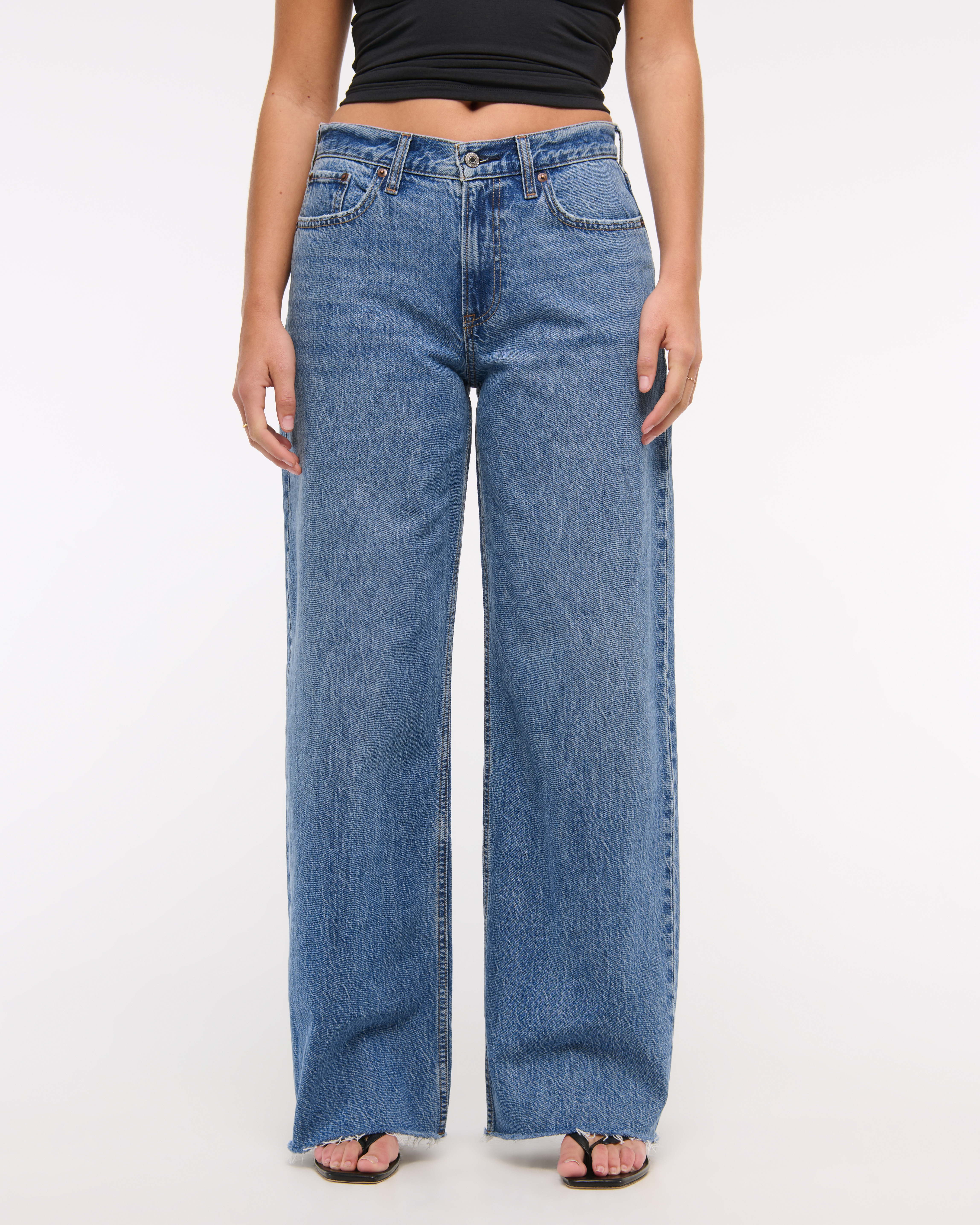 Abercrombie & Fitch Curve Love Low Rise Ultra Loose Jean